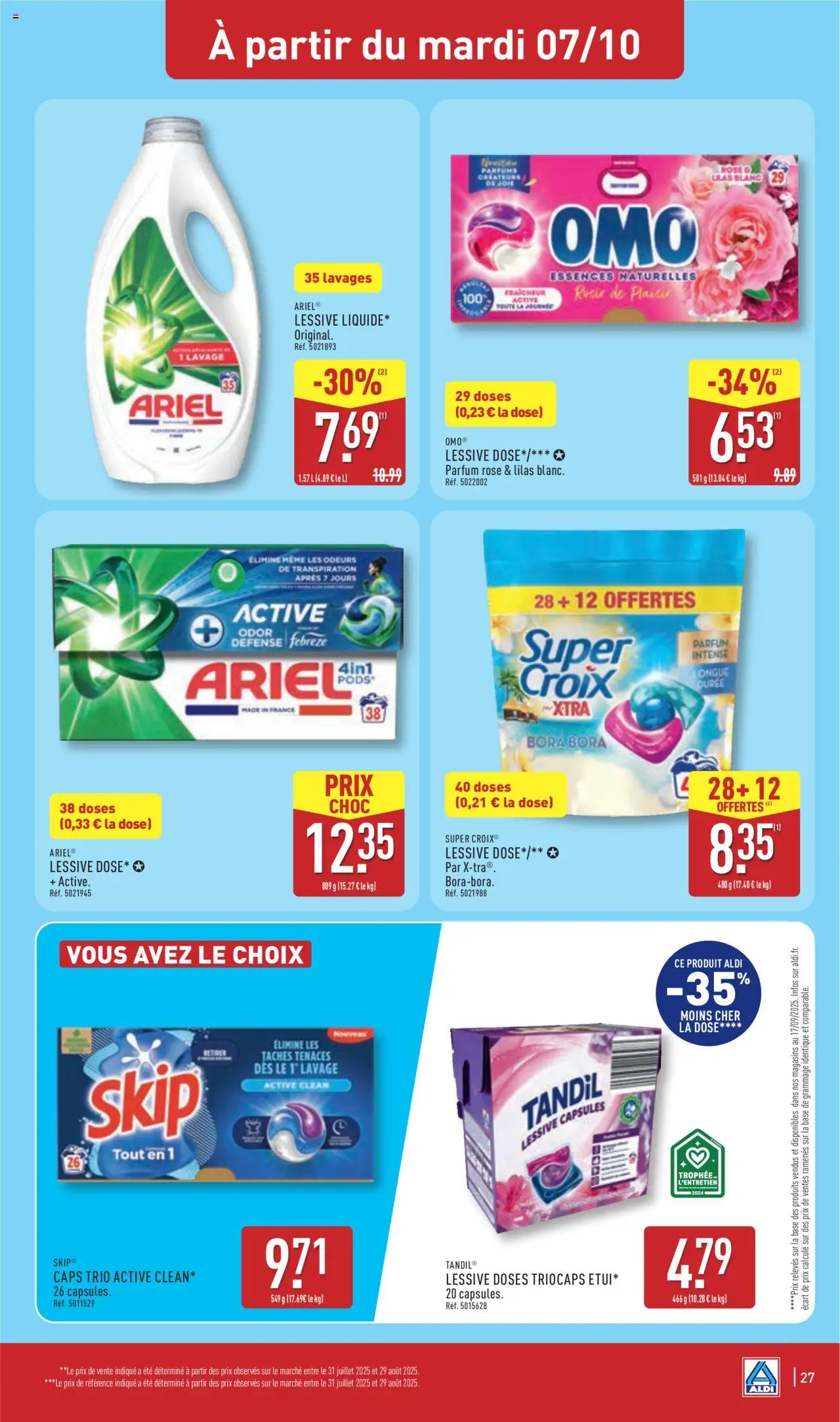 {H1} | Page: 29 | Produits: Ariel, Base, Parfum, Lessive