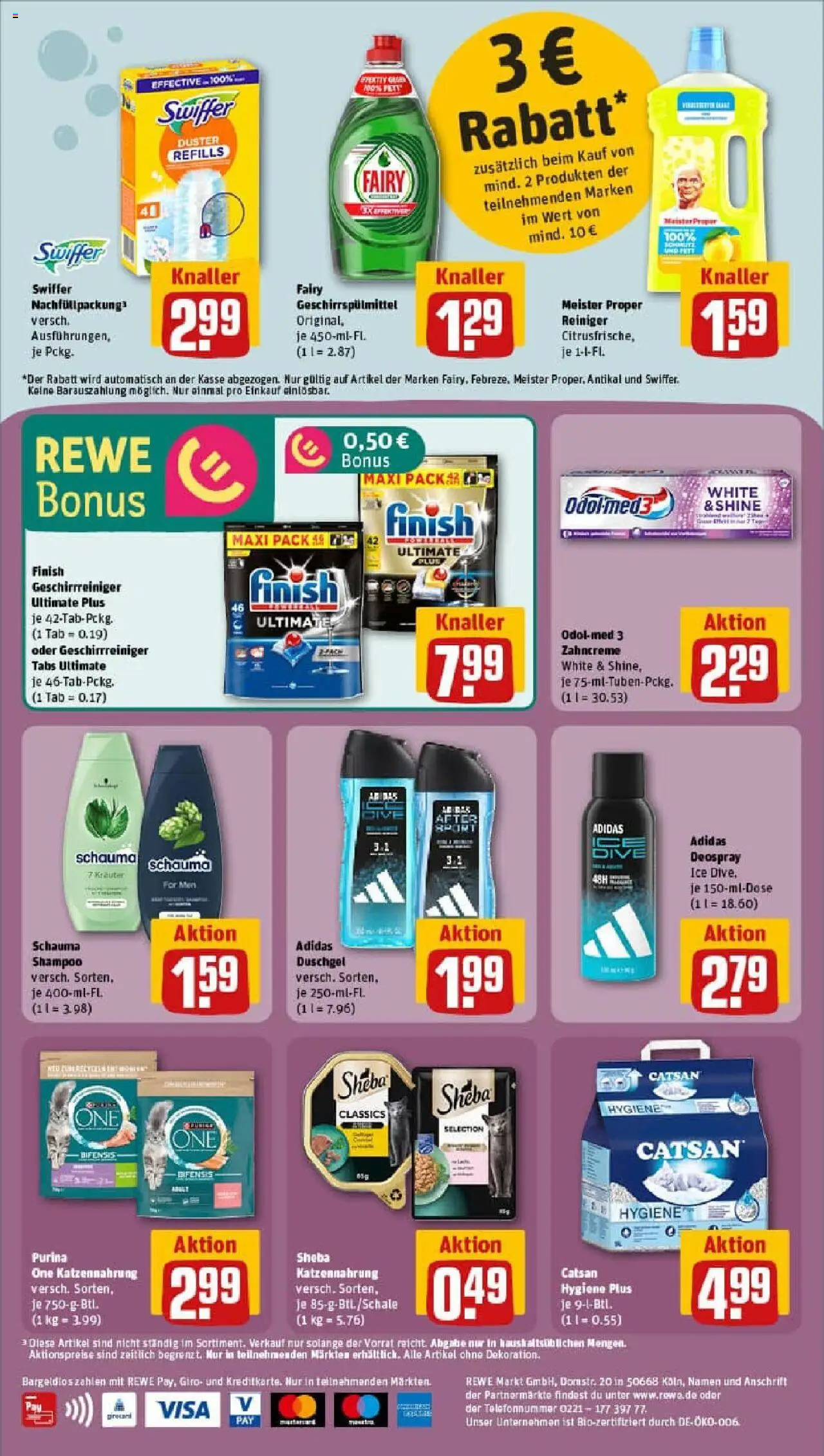 Rewe prospekt Frankfurt / Westend-Nord	 – gültig ab 21.09.2025 | Seite: 20 | Produkte: Catsan, Finish, Duschgel, Geschirrspülmittel