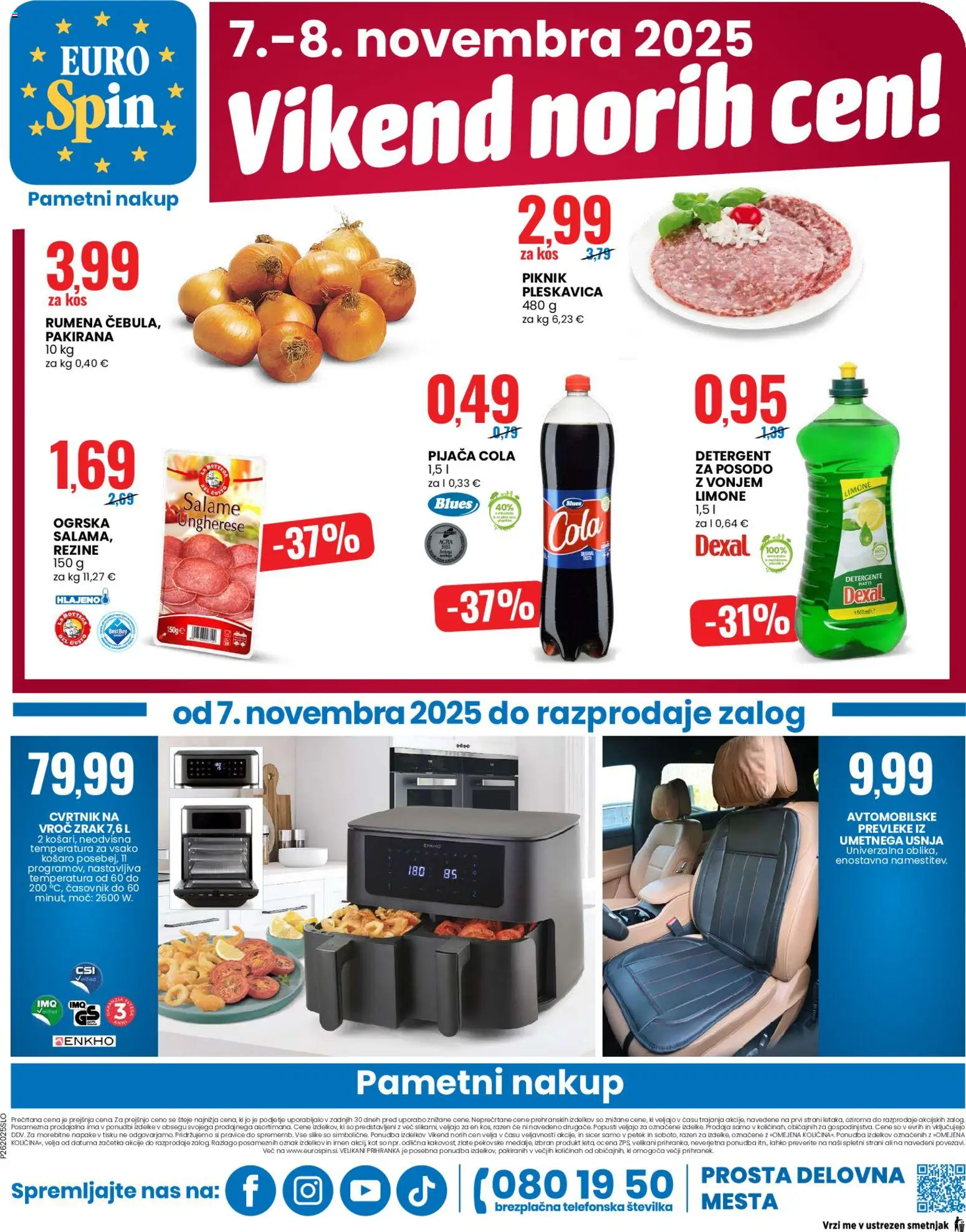 Novi Eurospin katalog ponudbe – veljaven od 06.11.2025 | Stran: 16 | Izdelki: Kos, Detergent, Časovnik