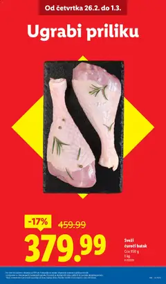 Sveži ćureći batak, Cca 950 g, 1 kg - pregled Lidl kataloga - važi od 26.02.2026 | Strana: 3 | Proizvode: Ćureći batak