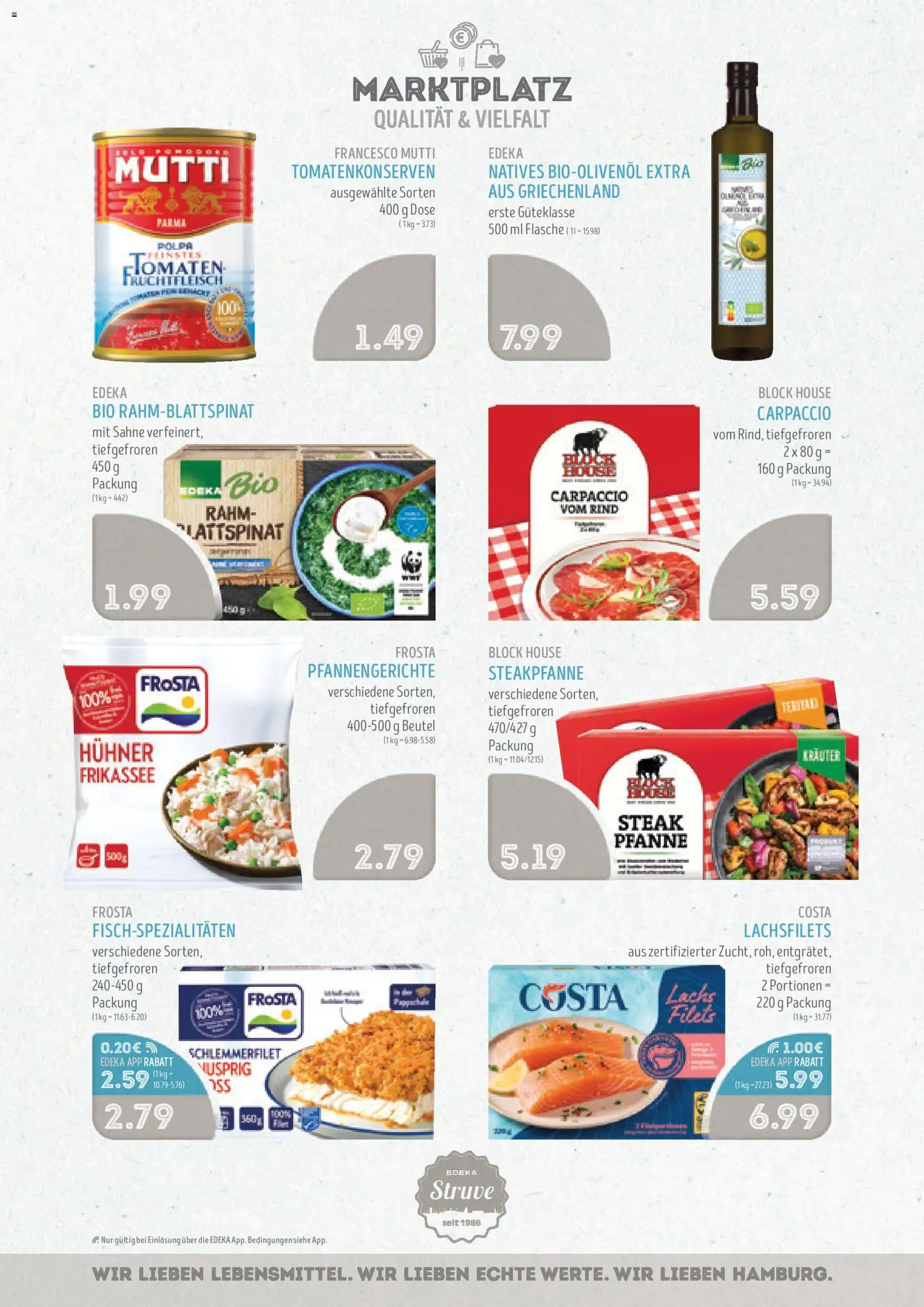 Edeka Struve Prospekt 	 – gültig ab 02.02.2026 | Seite: 14 | Produkte: Frosta, Lachs, Steak, Sahne