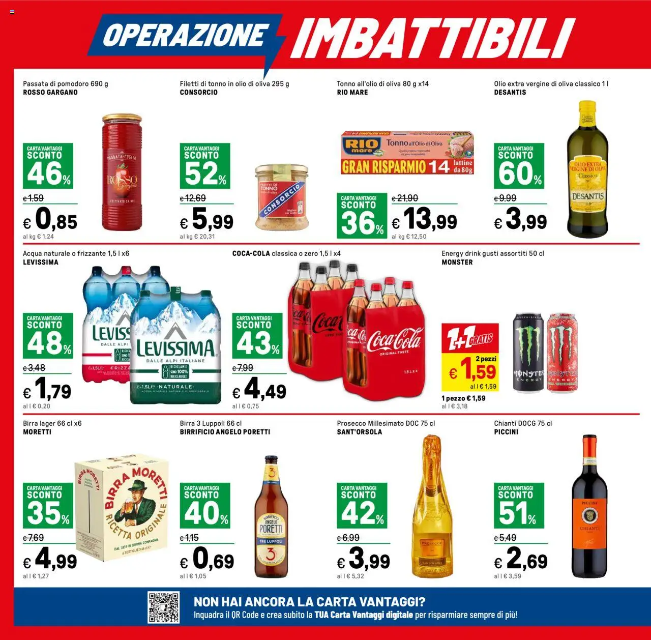 Volantino Iper del 24.08.2025 | Pagina: 4 | Prodotti: Prosecco, Passata di pomodoro, Tonno, Olio di Oliva
