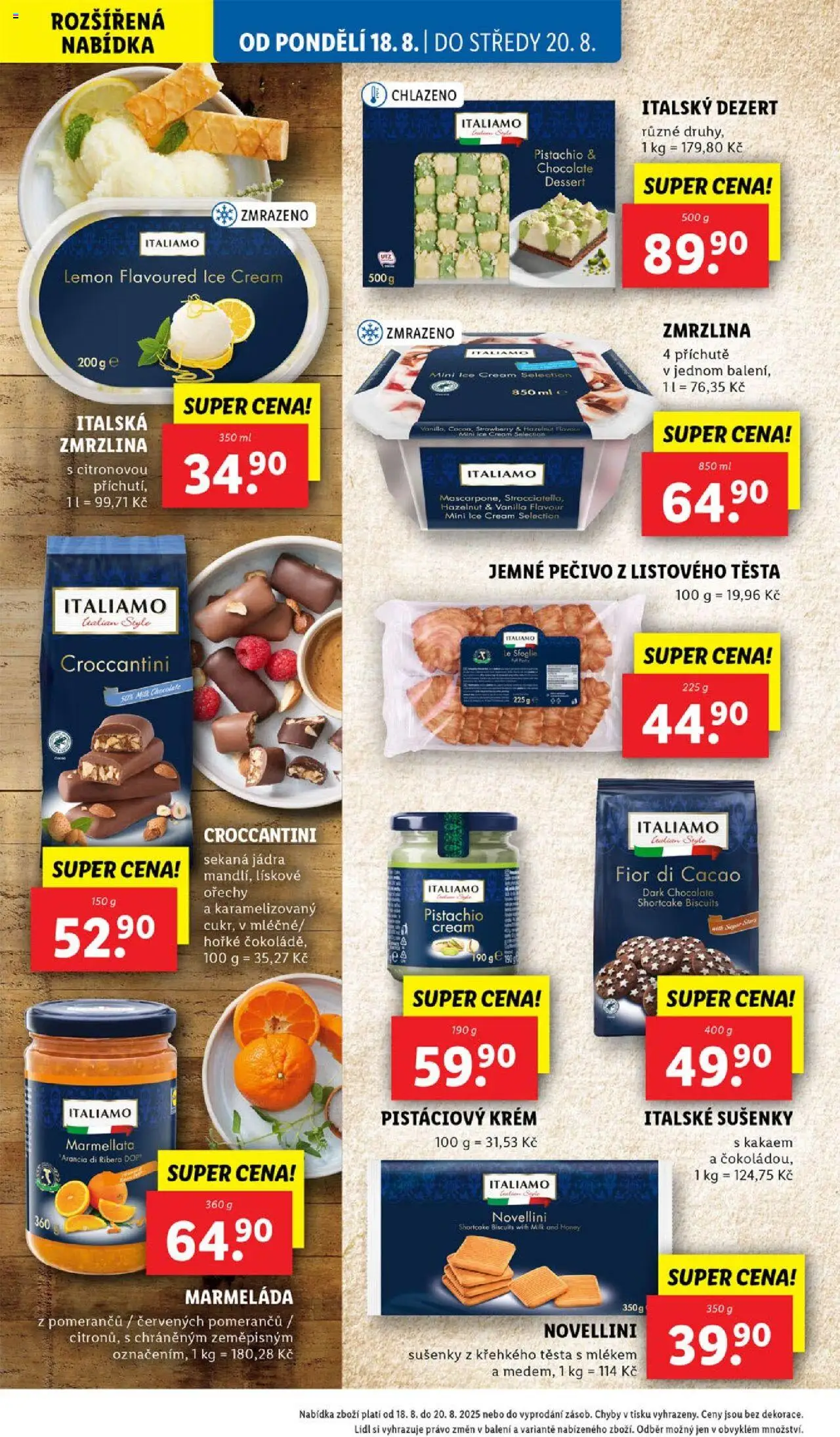 Lidl leták od 18.08.2025 | Strana: 24 | Produkty: Ořechy, Zmrzlina, Pistáciový krém, Sušenky