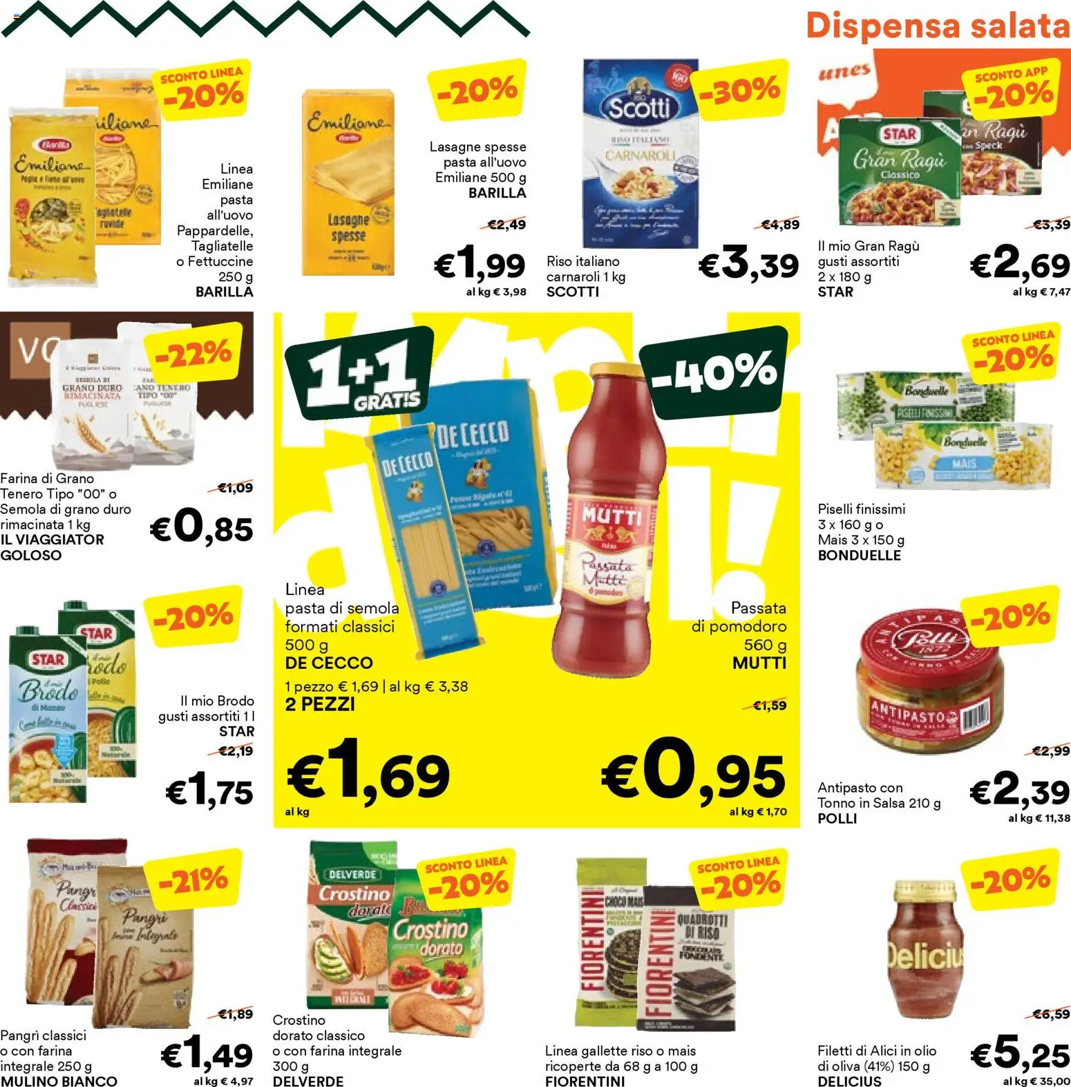 Volantino Unes del 14.12.2025 | Pagina: 17 | Prodotti: Salsa, Ragú, Piselli, Mutti