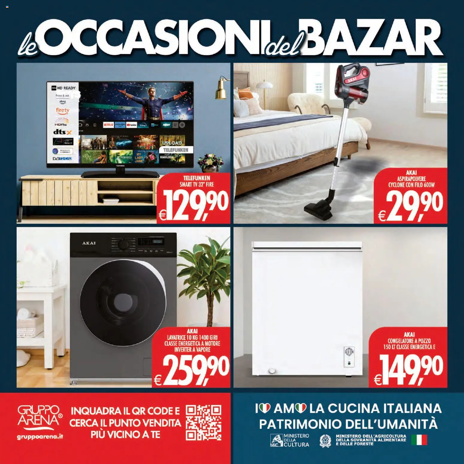 Volantino Decò del 17.03.2026 | Pagina: 24 | Prodotti: Lavatrice, TV, Congelatore, Aspirapolvere