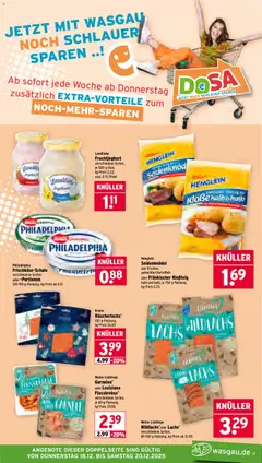 Wasgau Prospekt 	 ab 15.12.2025 gültig | Seite: 25 | Produkte: Philadelphia, Fruchtjoghurt, Lachs, Kartoffeln
