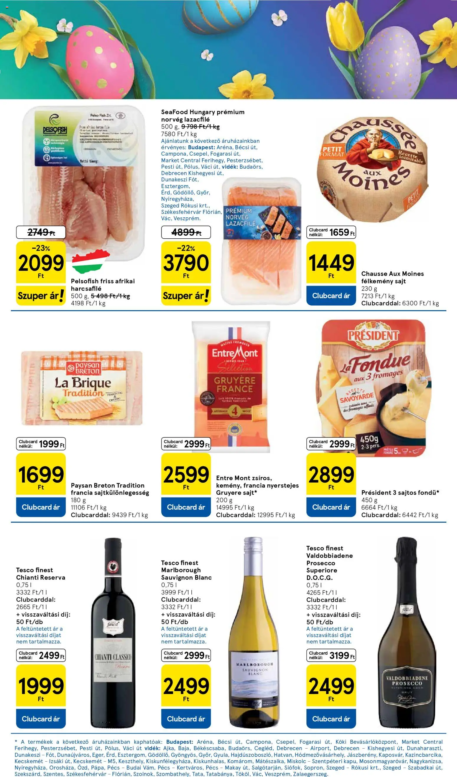 Tesco akciós ujság - amely érvényes a következő dátumtól: 31.03.2026 | Oldal: 13 | Termékek: Lazacfilé, Sajt