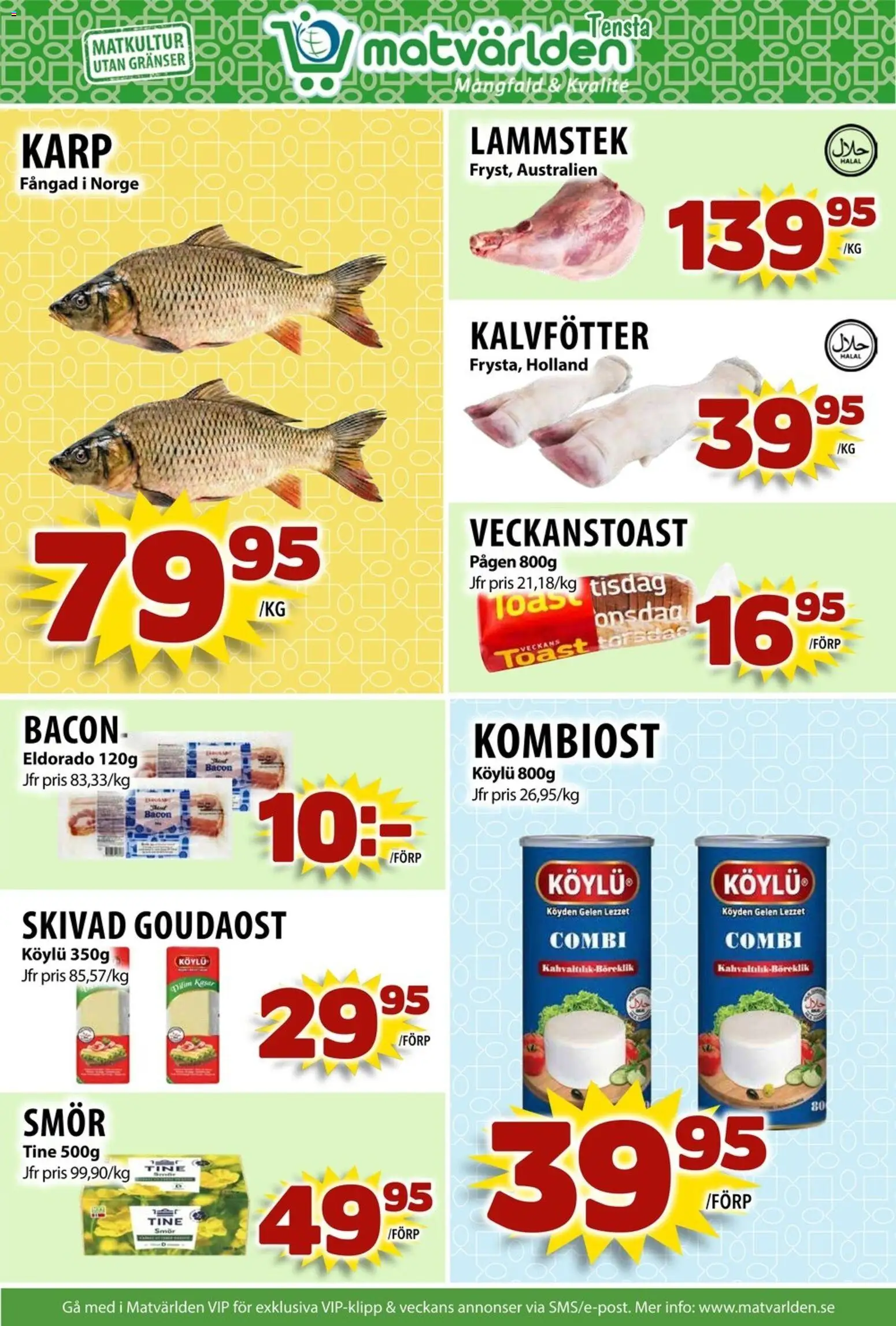Matvärlden reklamblad aktuell från 26.01.2026 | Sida: 5 | Produkter: Bacon, Smör
