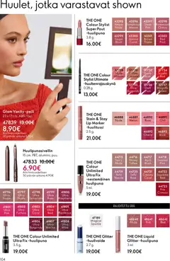 Oriflame-mainoslehti voimassa 01.04.2026 alkaen | Sivu: 104 | Tuotteet: Huulipuna, Peili, Chili
