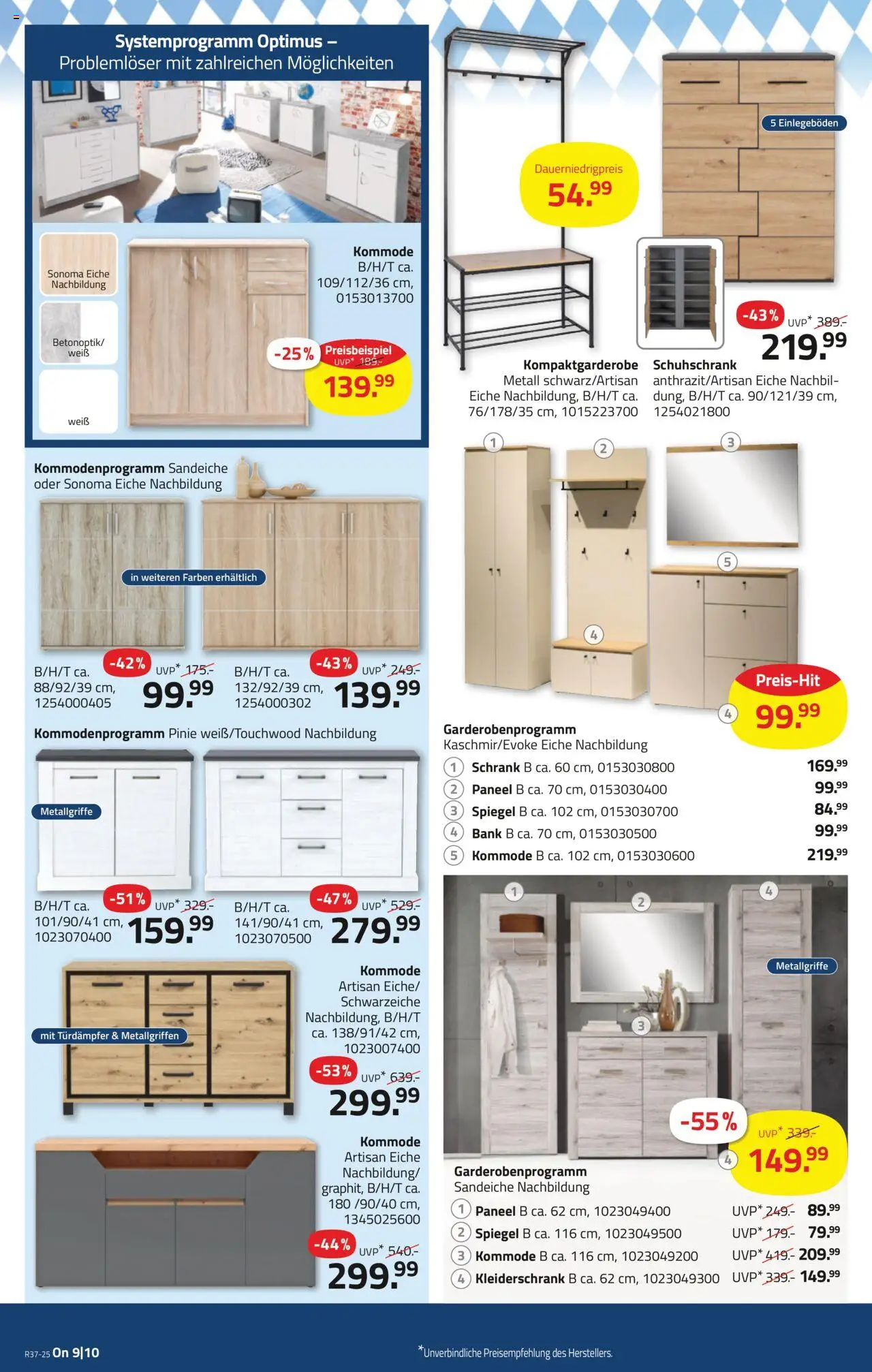 Roller Prospekt 	 – gültig ab 07.09.2025 | Seite: 10 | Produkte: Kleiderschrank, Kommode, Schrank, Spiegel