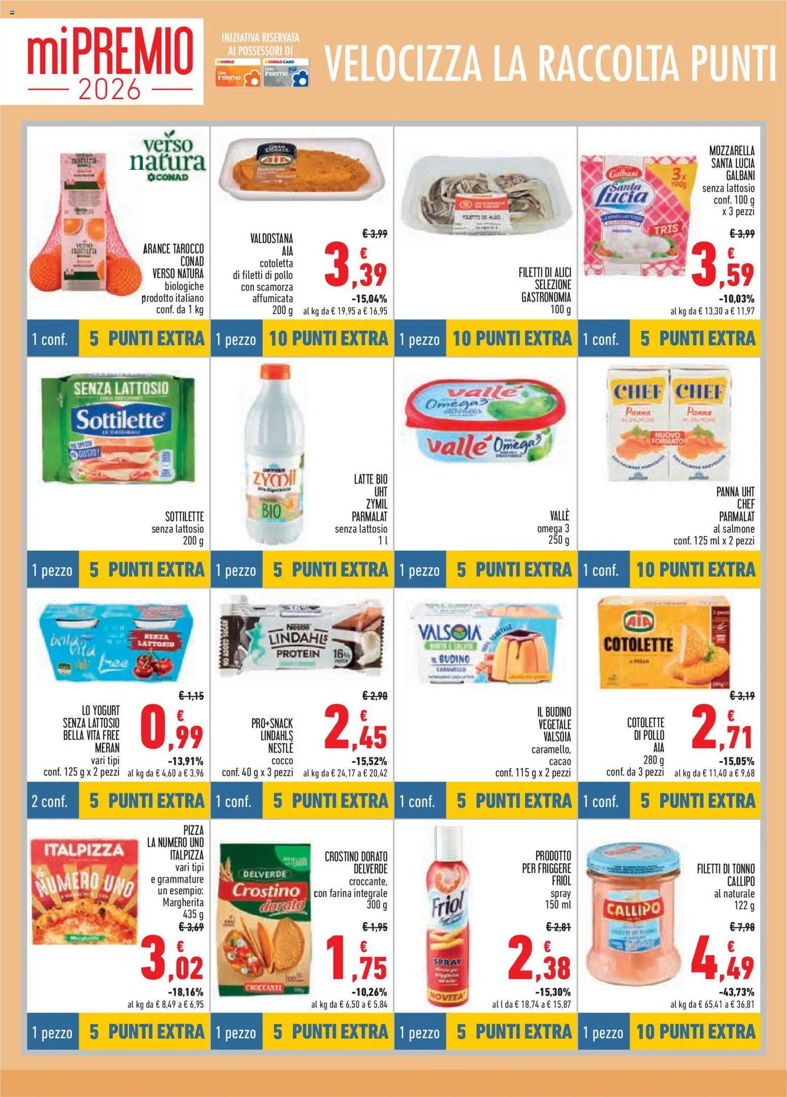 Volantino Conad del 29.01.2026 | Pagina: 4 | Prodotti: Pollo, Panna, Farina, Tonno