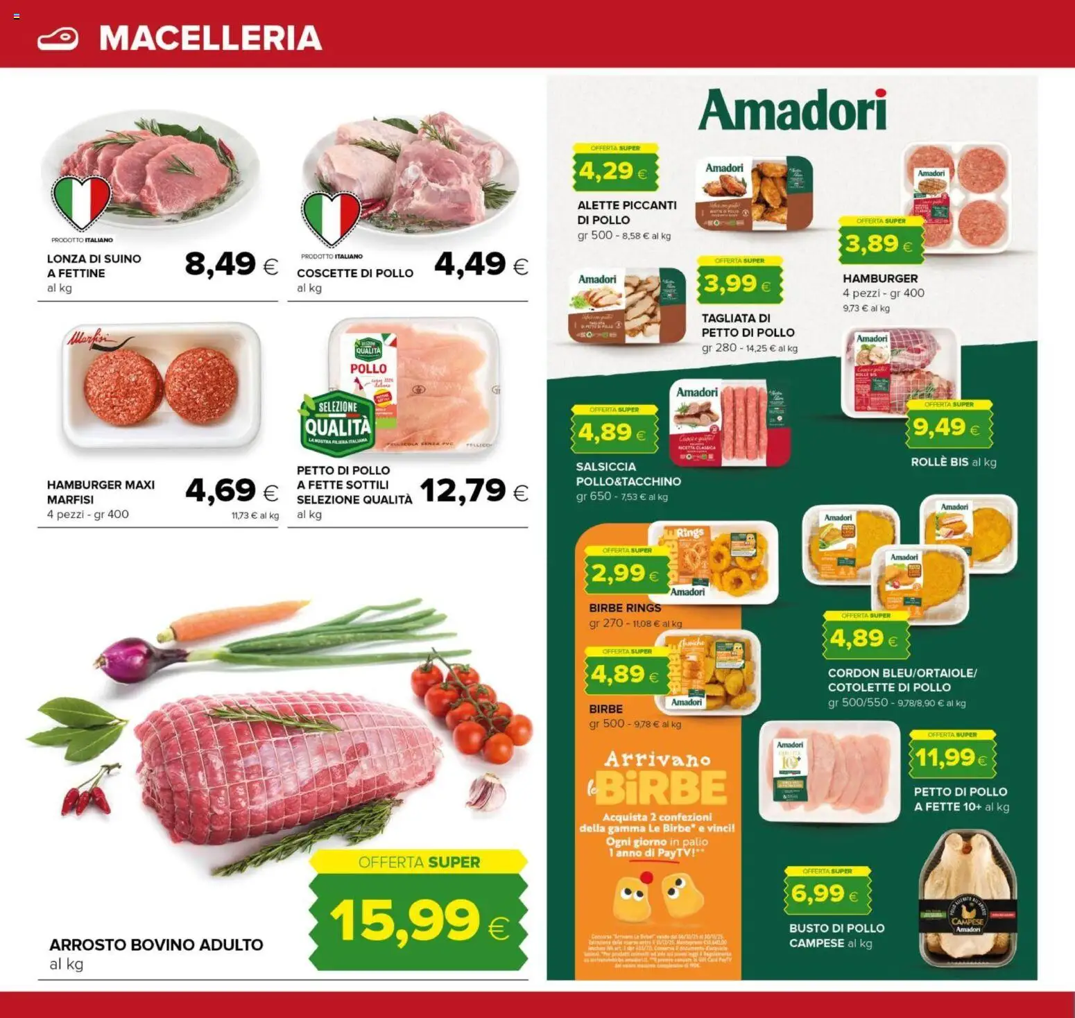 Volantino Oasi del 23.10.2025 | Pagina: 10 | Prodotti: Bovino, Arrosto, Pollo, Hamburger