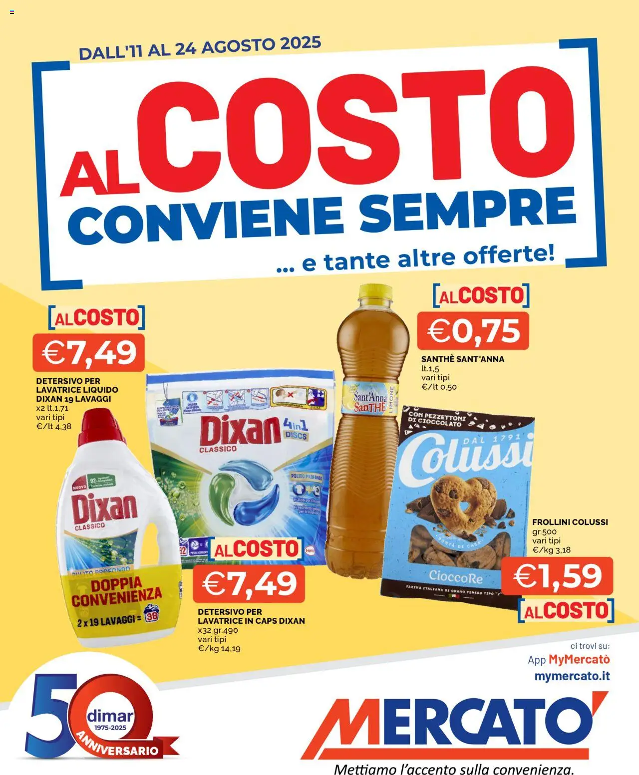 Volantino Mercatò del 11.08.2025 | Pagina: 1 | Prodotti: Limone, Farina, Lavatrice, Frollini