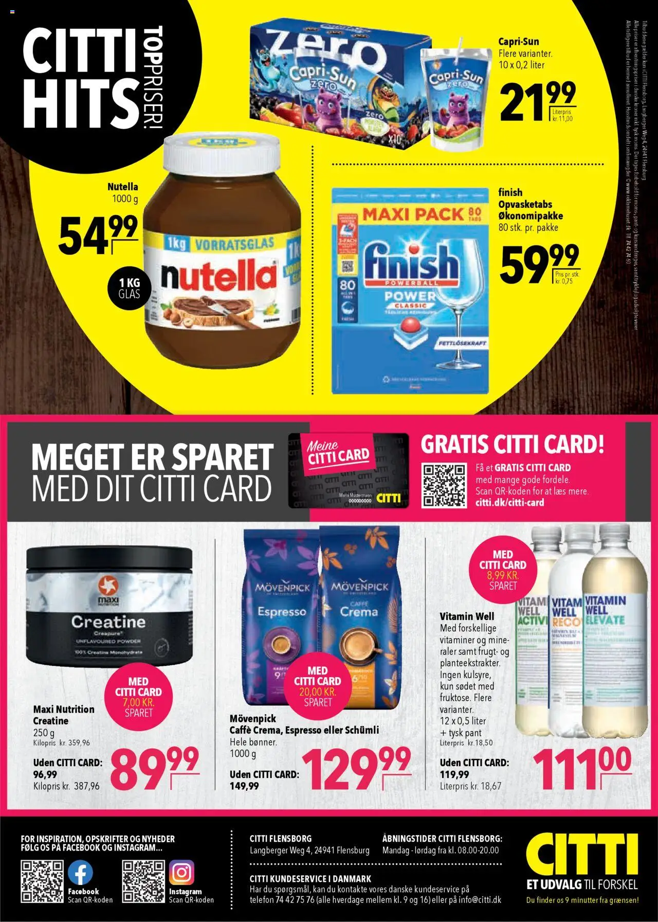 CITTI Markt - Dänemark-Werbung - gültig ab dem 13.08.2025 | Seite: 16 | Produkte: Finish, Nutella, Telefon