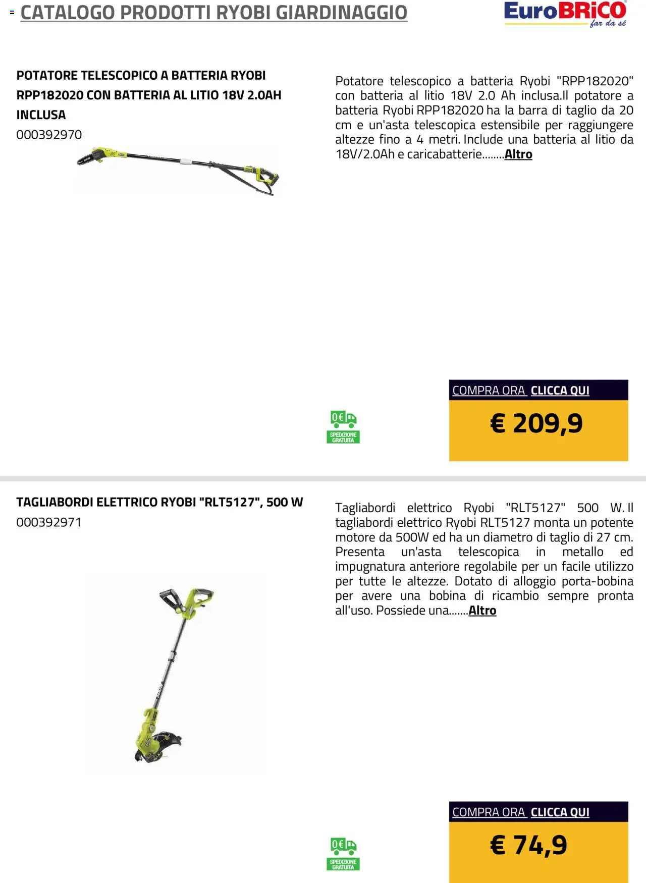 Volantino Eurobrico del 23.07.2025 | Pagina: 10 | Prodotti: Batteria, Caricabatterie