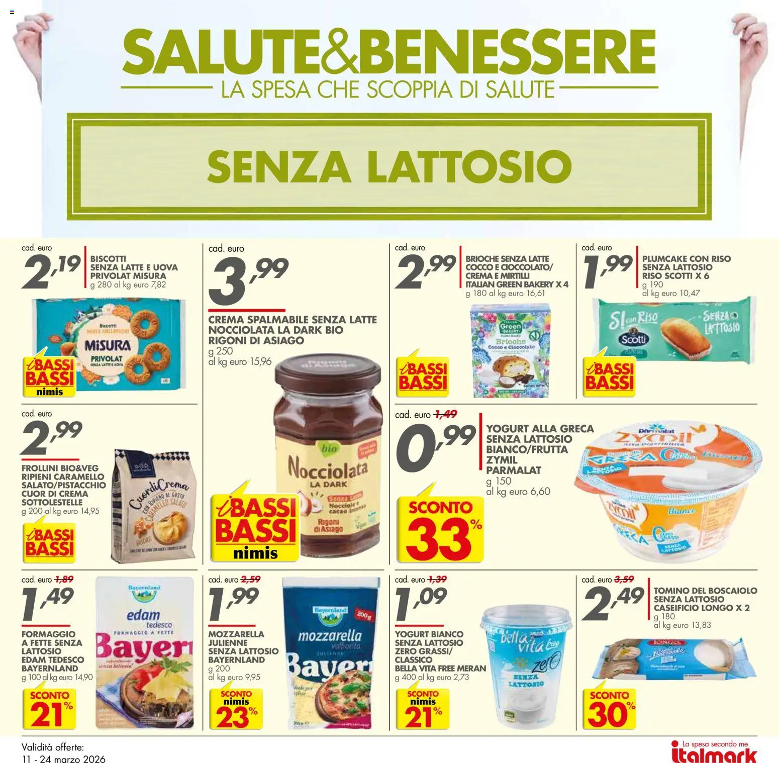 Volantino Italmark del 11.03.2026 | Pagina: 8 | Prodotti: Crema, Uova, Formaggio, Tomino