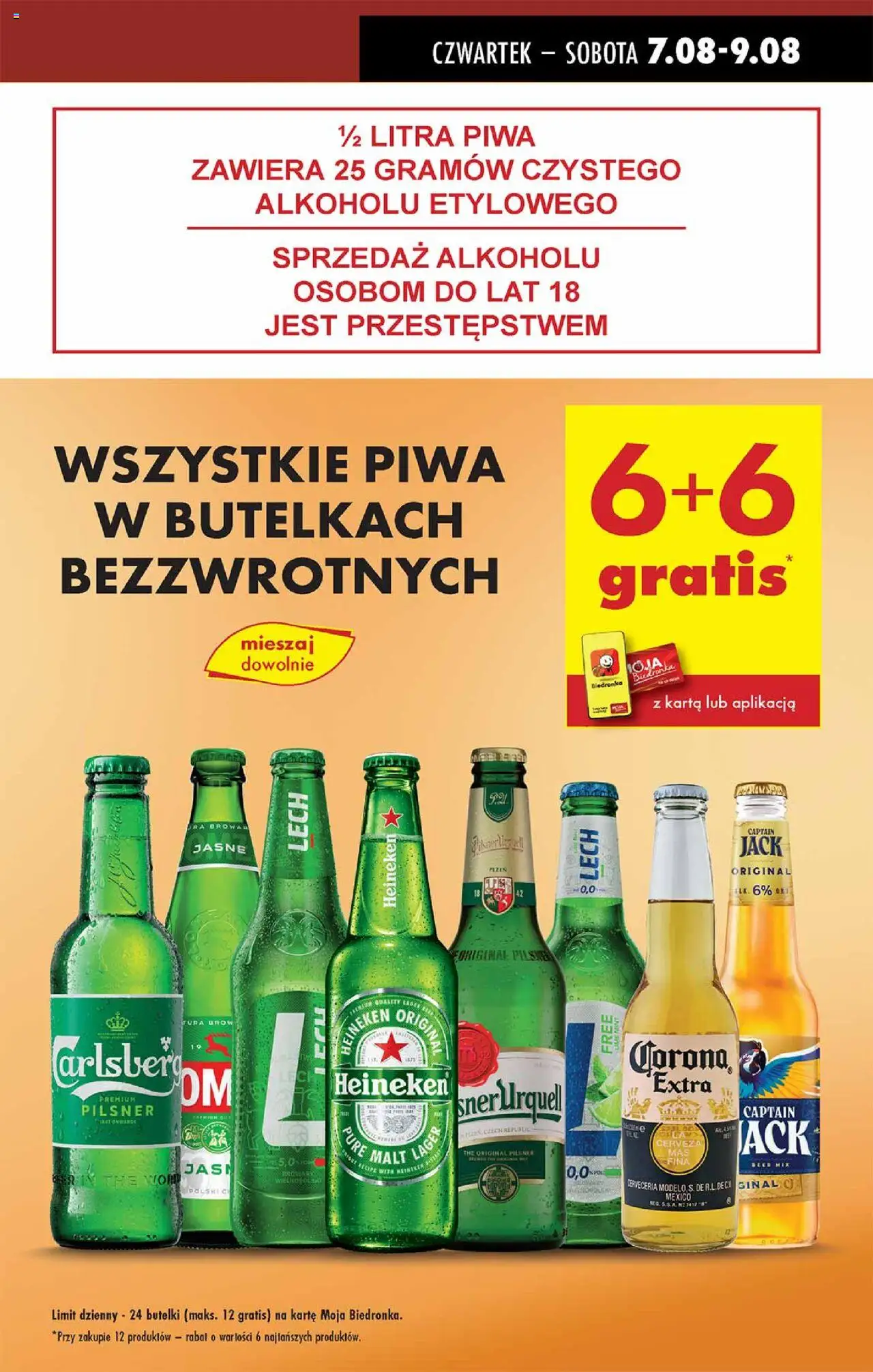 Biedronka gazetka - Oferta W tym tygodniu od 07.08.2025 | Strona: 7 | Produkty: Karta, Gra, Heineken