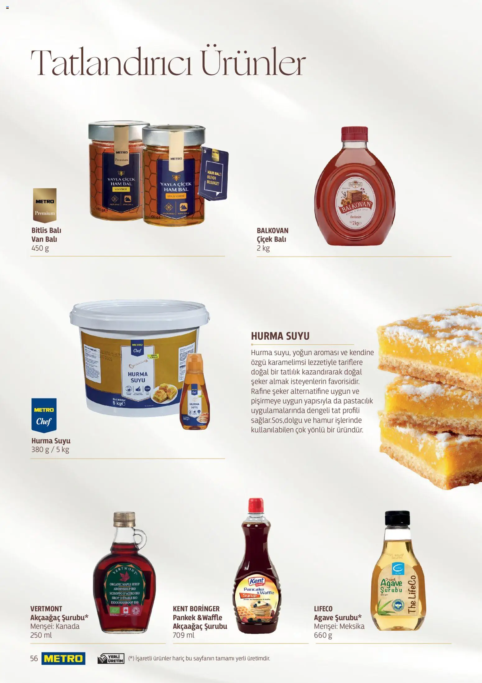 Metro - Pastacılık Kataloğu - 06.04.2026 tarihinden itibaren geçerlidir | Sayfa: 56 | Ürünler: Şeker, Hurma, Tatlandırıcı