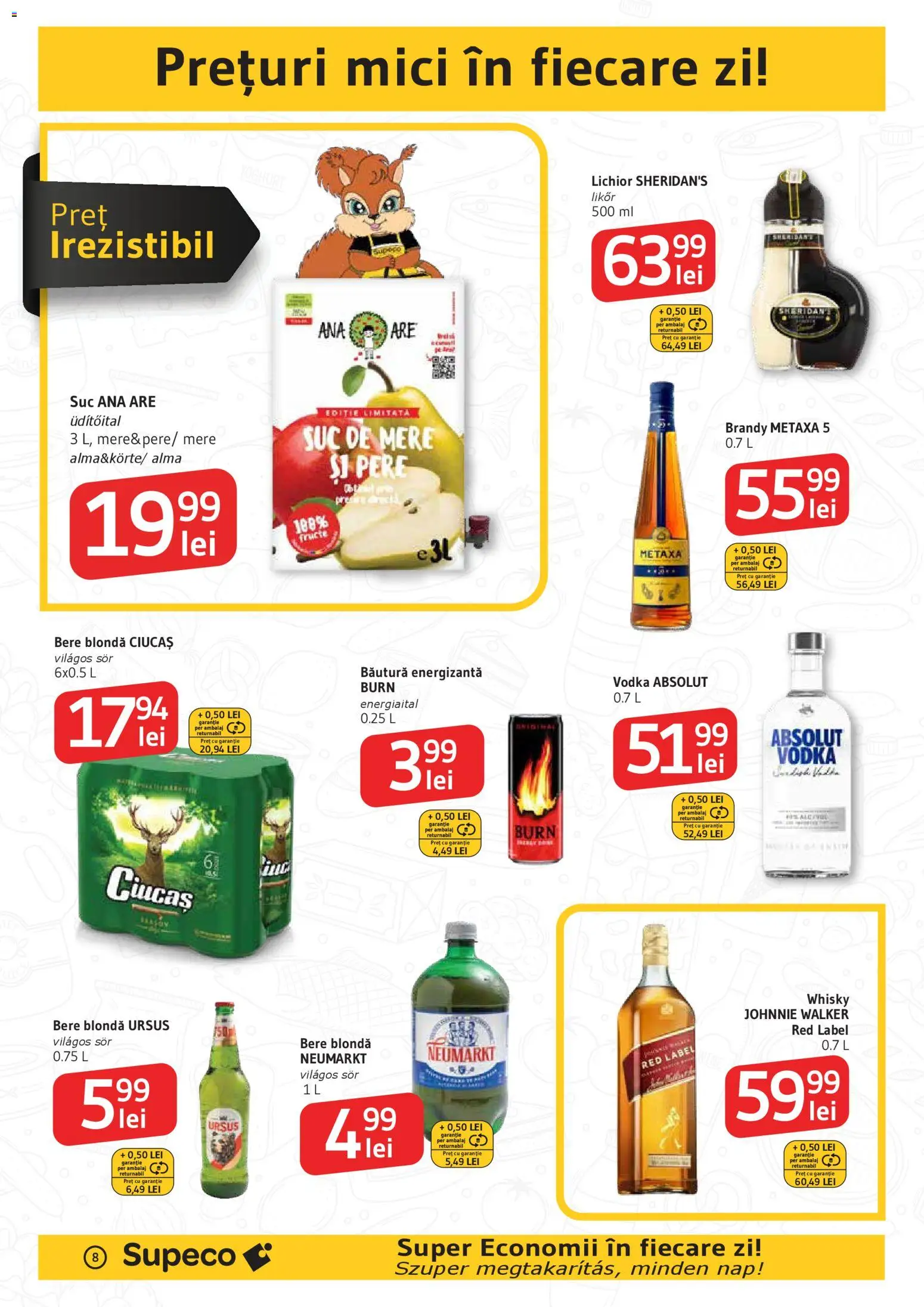 Noul catalog Supeco – valabil de la 08.01.2026 | Pagină: 8 | Produse: Lichior, Suc, Bere, Fructe