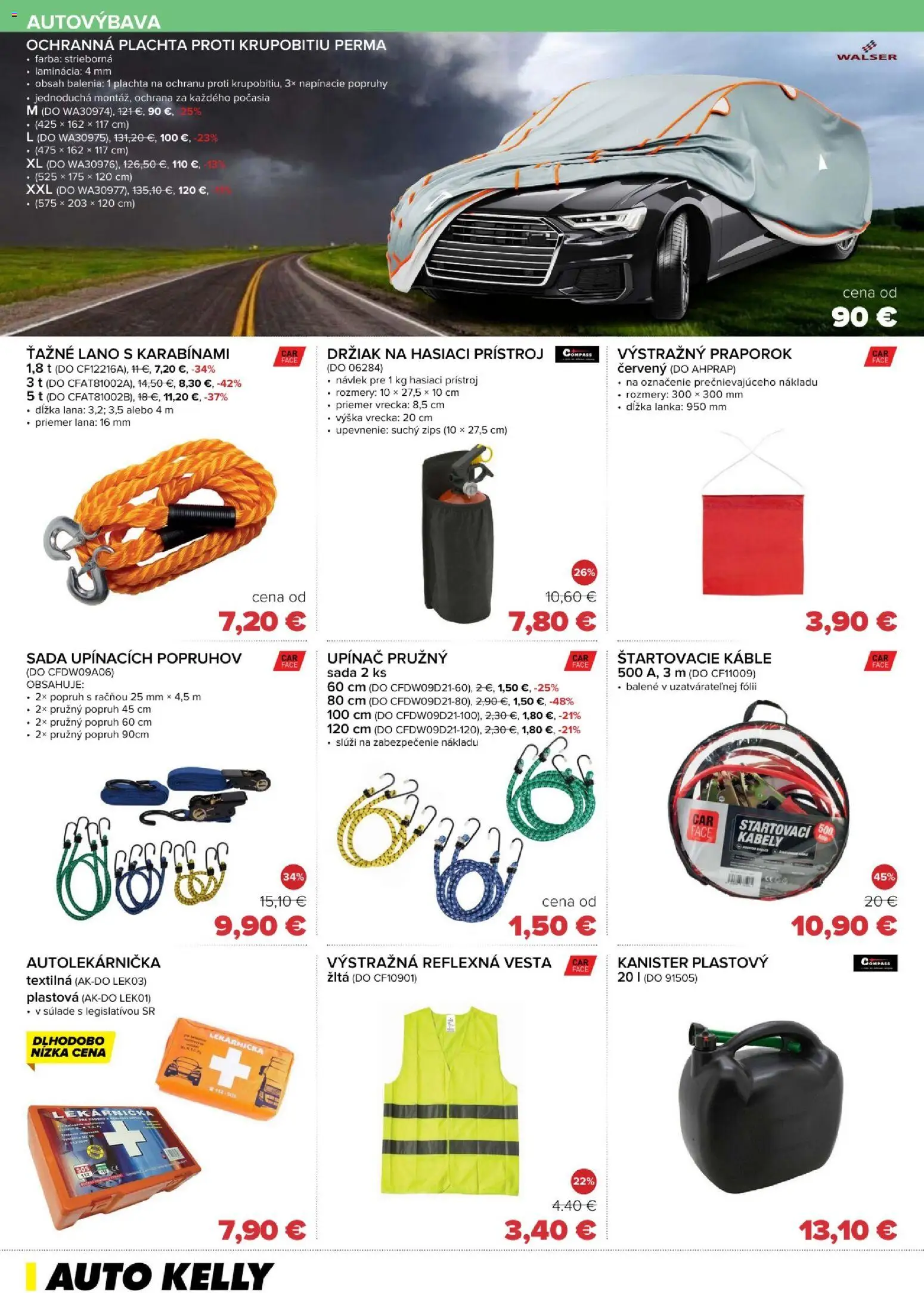 Nové Auto Kelly akcie – leták je platný od 28.04.2026 | Strana: 8 | Produkty: Plachta, Vesta, Autolekárnička
