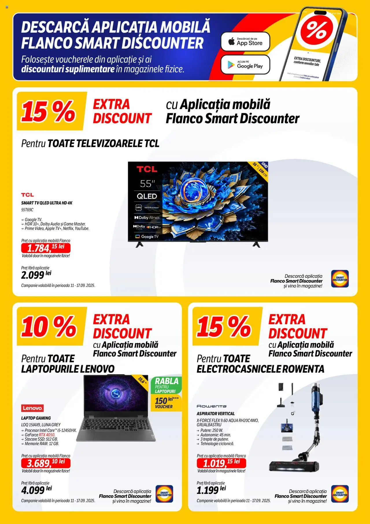 Noul catalog Flanco – valabil de la 11.09.2025 | Pagină: 2 | Produse: Laptop, Memorie, Aspirator, Apple
