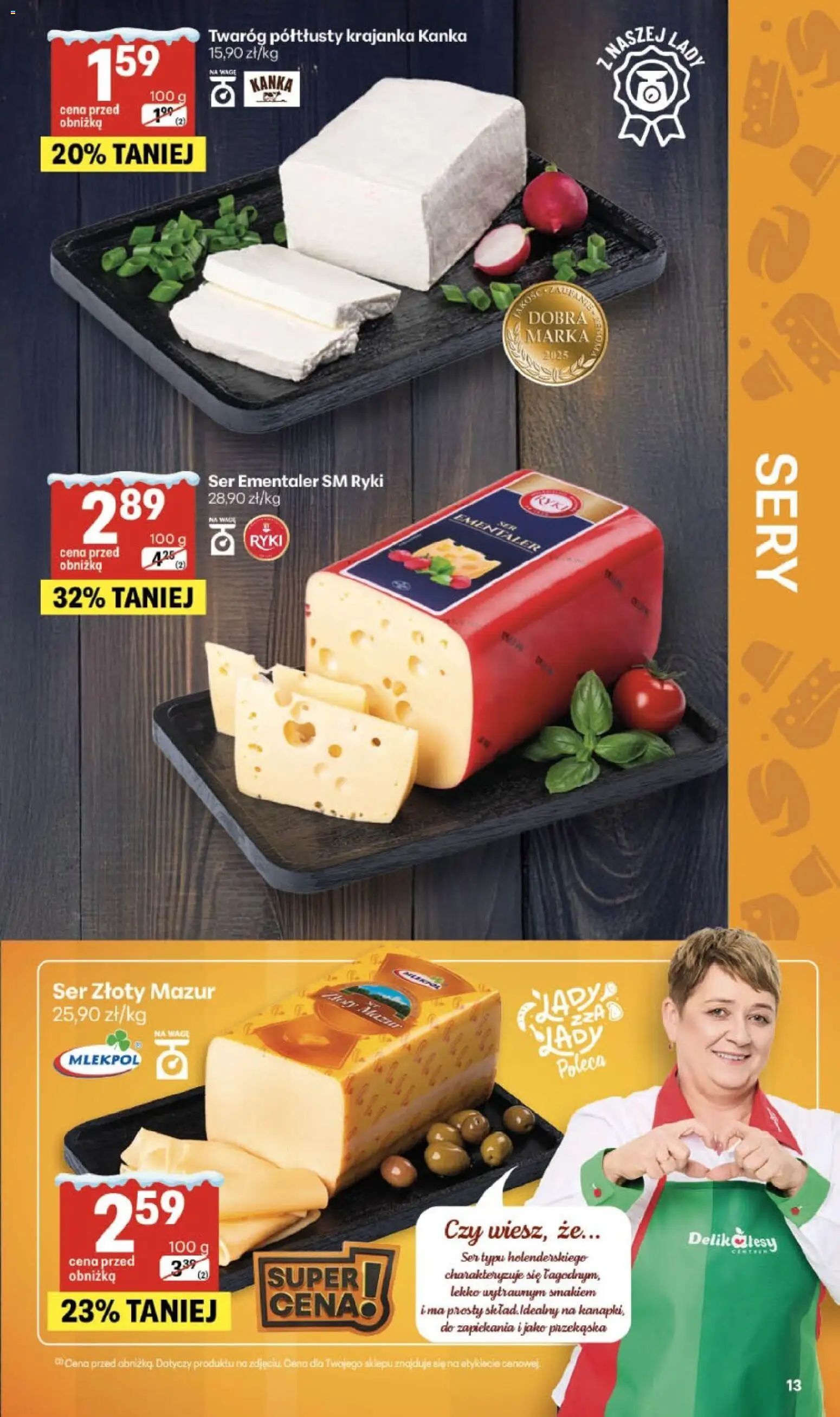 Delikatesy Centrum Gazetka od 29.01.2026 | Strona: 13 | Produkty: Twaróg półtłusty, Sery, Ser, Twaróg