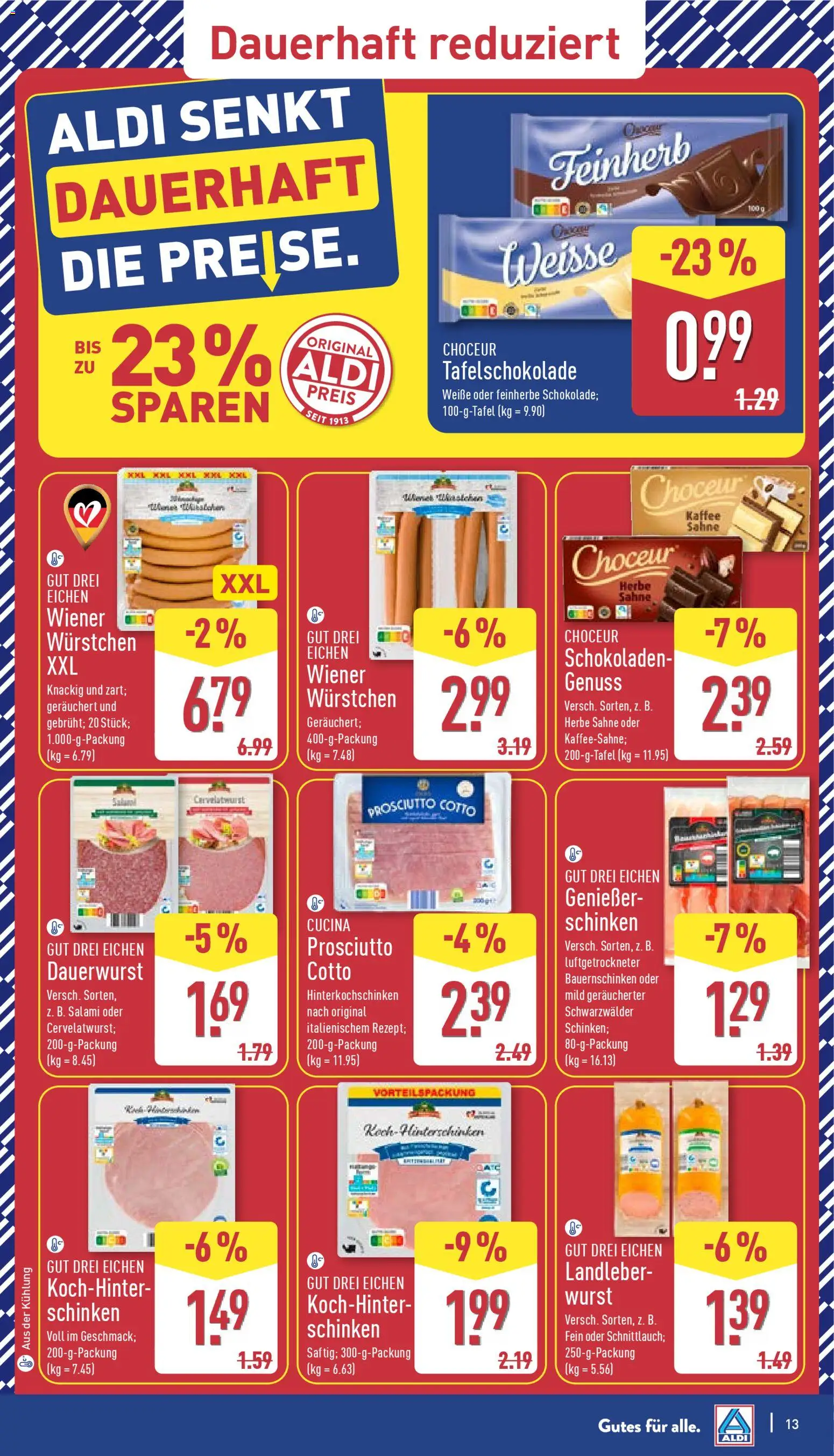 Aldi Prospekt 	 – gültig ab 12.01.2026 | Seite: 15 | Produkte: Wiener wurstchen, Kaffee, Wurst, Schinken