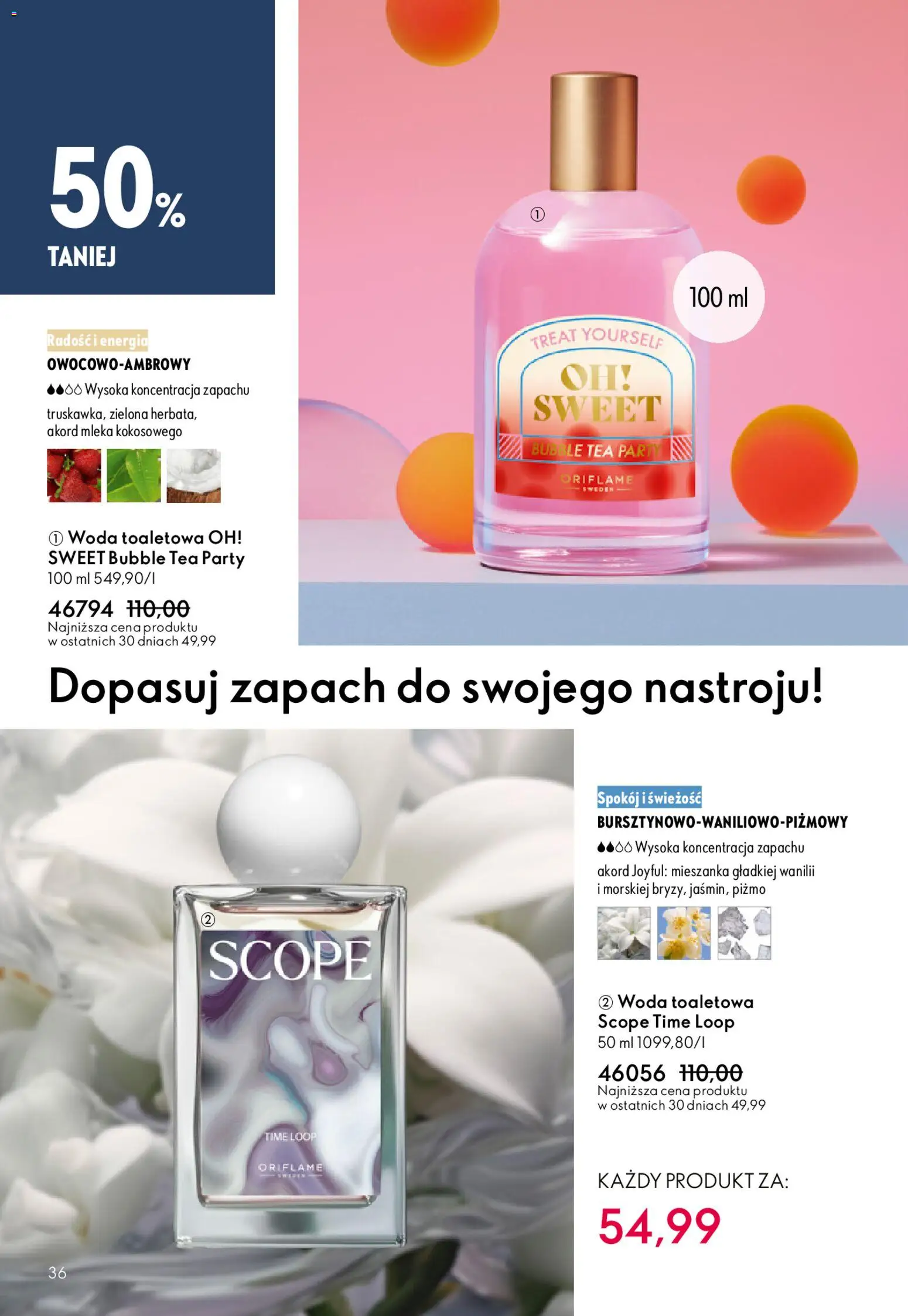 Oriflame Katalog 17 2025 od 03.12.2025 | Strona: 36 | Produkty: Mleka, Zapach, Woda toaletowa, Woda