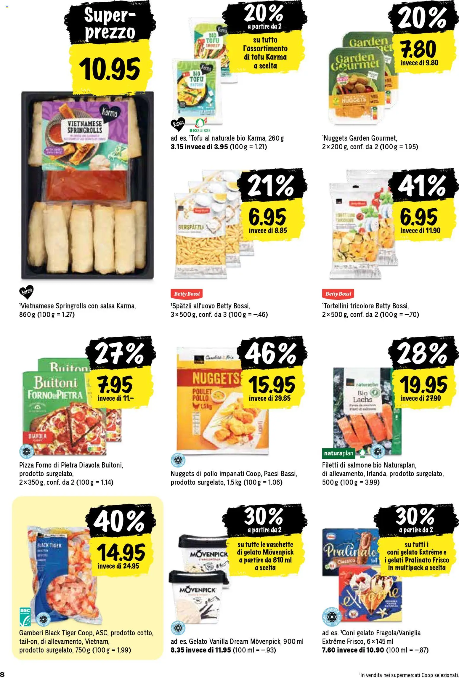 Coop aktionen IT – gültig ab 19.03.2026 | Seite: 8 | Produkte: Lachs, Pizza