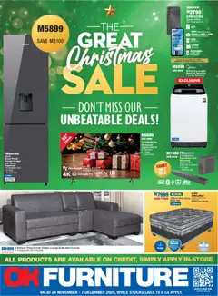 OK Furniture specials catalogue – valid from 24.11.2025