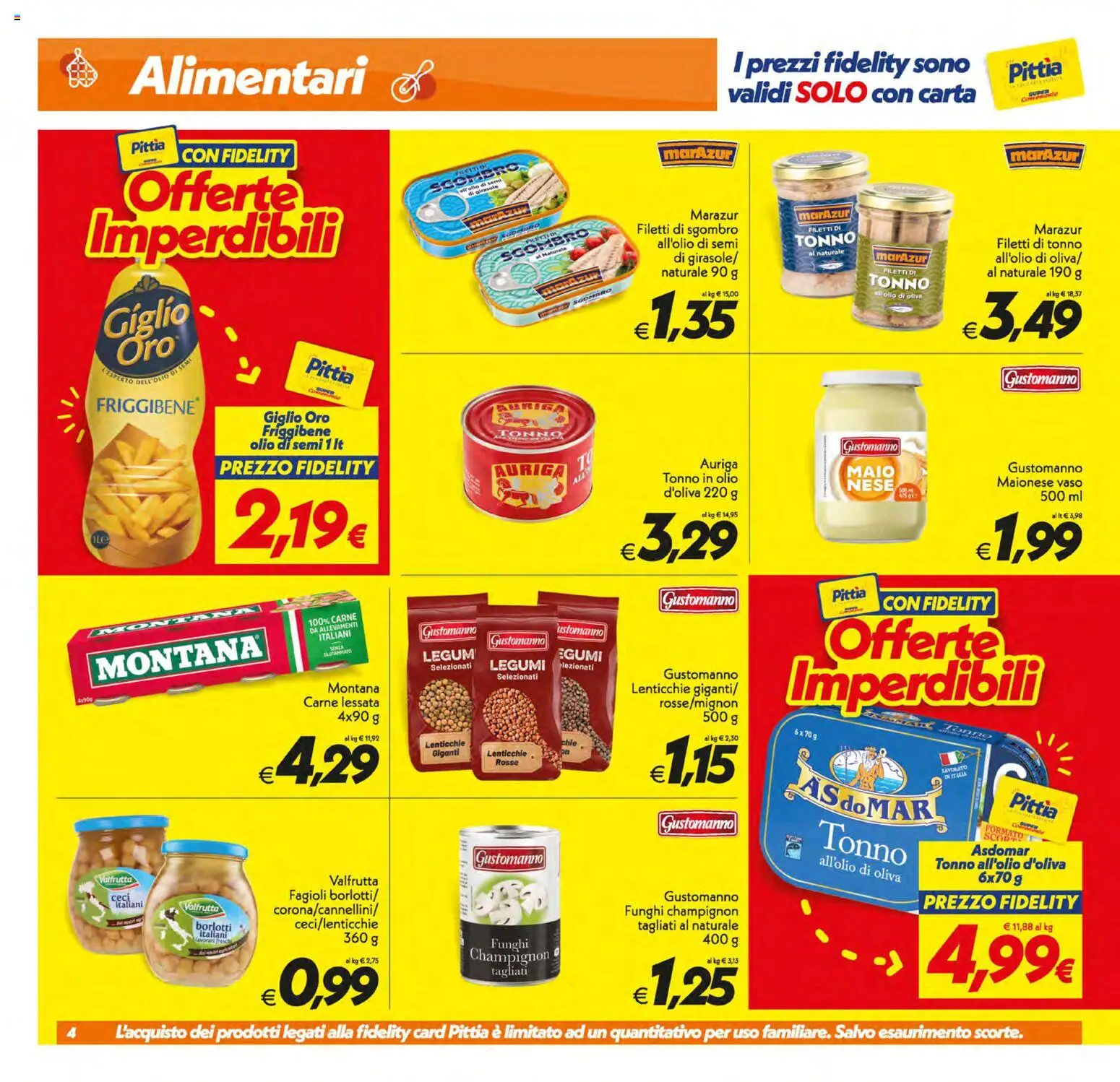 Volantino SuperConveniente del 13.01.2026 | Pagina: 4 | Prodotti: Legumi, Maionese, Funghi, Sgombro