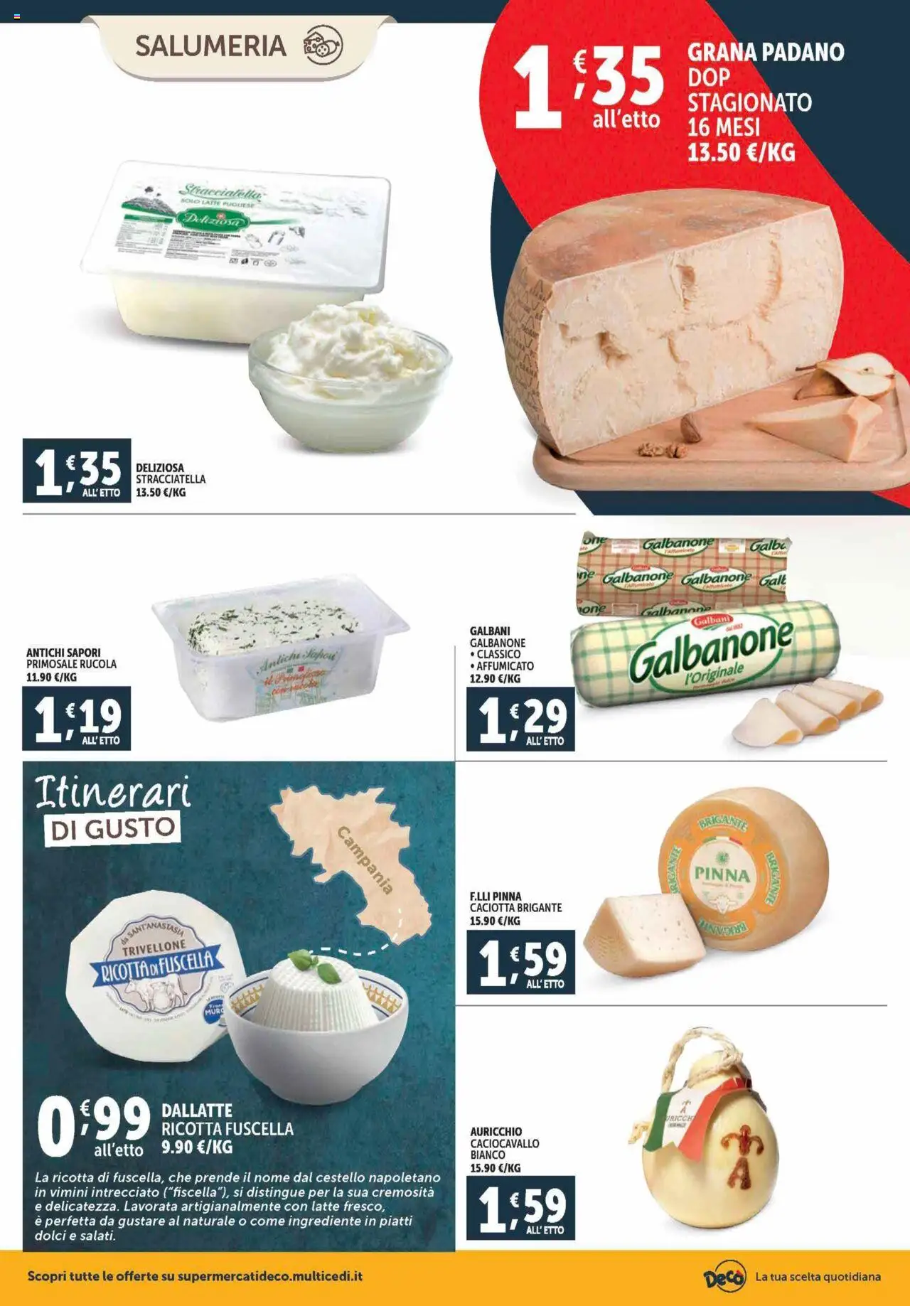 Volantino Decò del 12.09.2025 | Pagina: 2 | Prodotti: Rucola, Latte, Grana Padano, Stracciatella