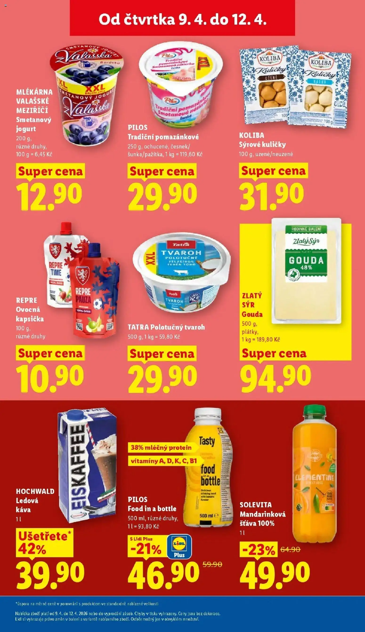 Lidl aktuální leták od 09.04.2026 | Strana: 19 | Produkty: Ledová káva, Sýr Gouda, Sýr, Solevita