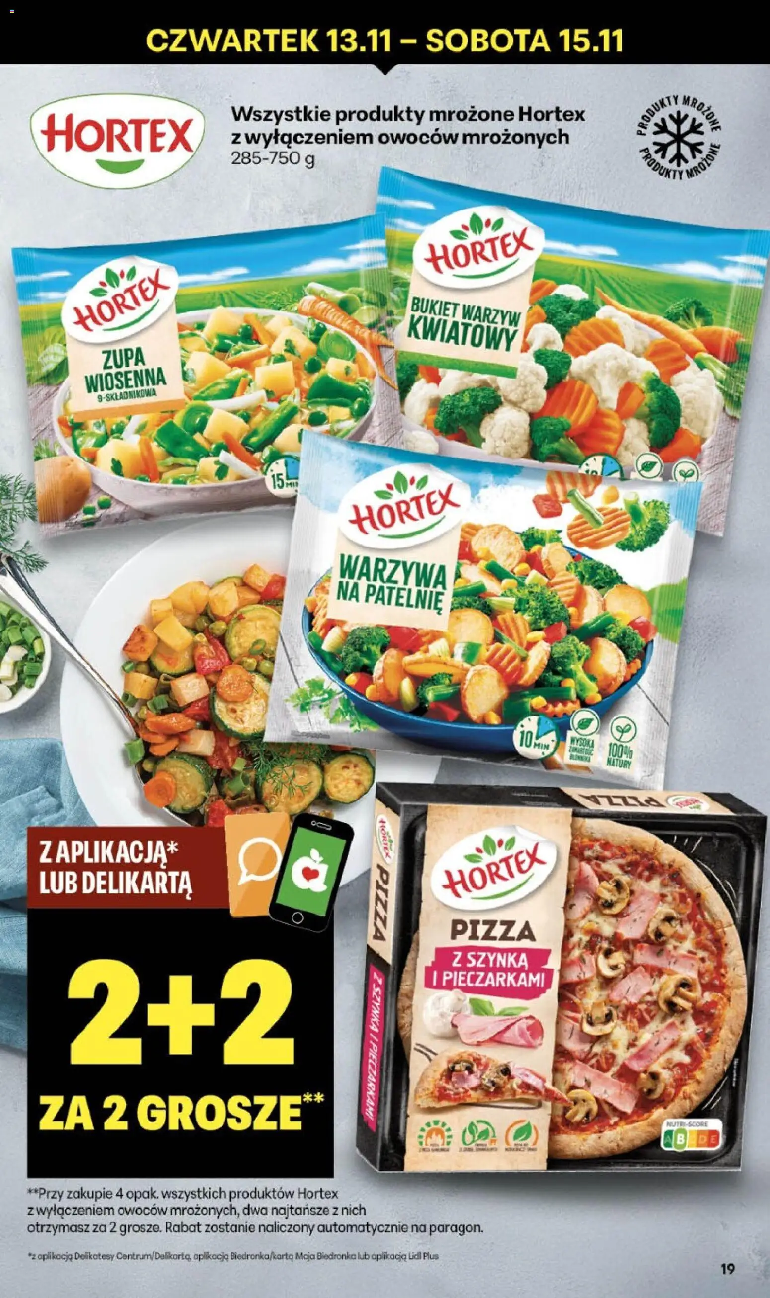 Delikatesy Centrum Gazetka - Sklepy Własne od 13.11.2025 | Strona: 19 | Produkty: Warzywa na patelnie, Delikatesy, Patelnie, Pizza