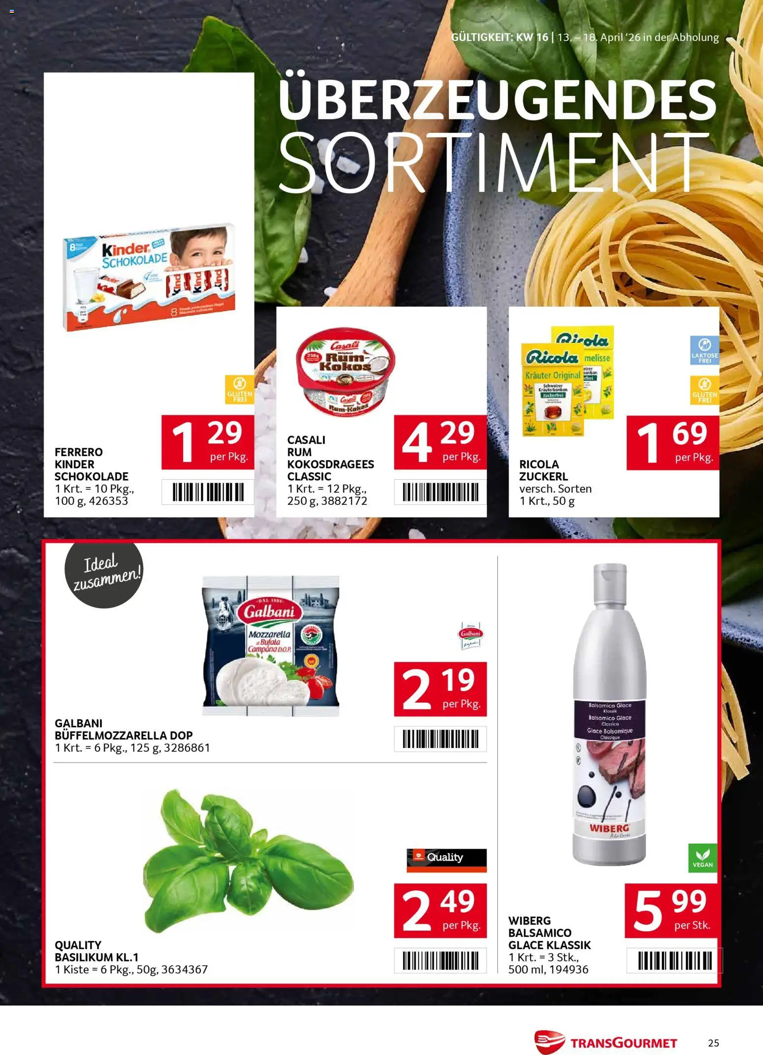 Transgourmet Flugblatt gültig ab 13.04.2026 | Seite: 25 | Produkte: Schokolade