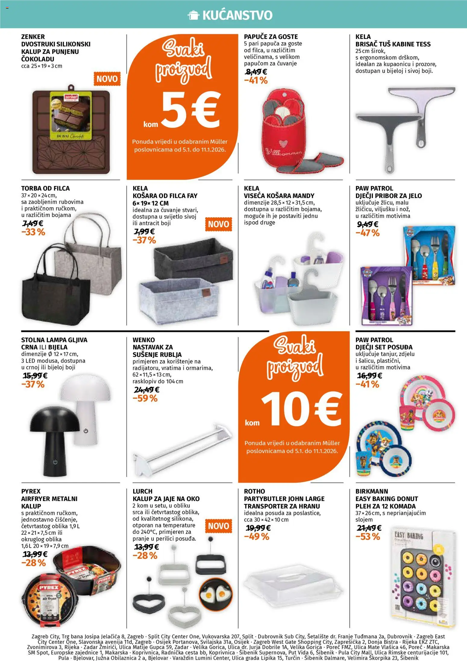 Müller katalog | vrijedi od 05.01.2025 | Stranica: 4 | Proizvodi: Tuš, Košara, Papuče, Pan