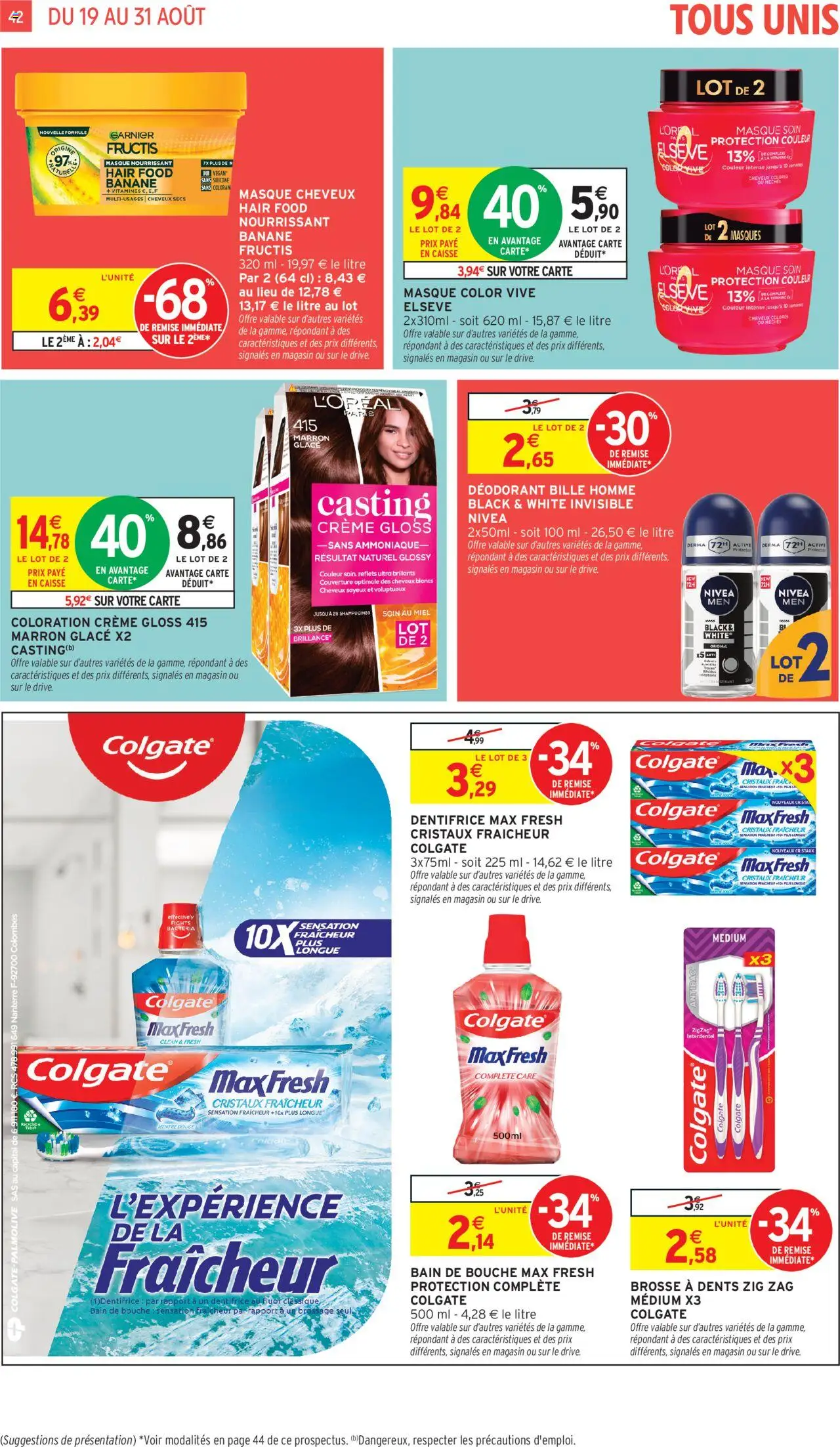  | Page: 42 | Produits: Coloration, Brosse, Masque, Brosse à dents