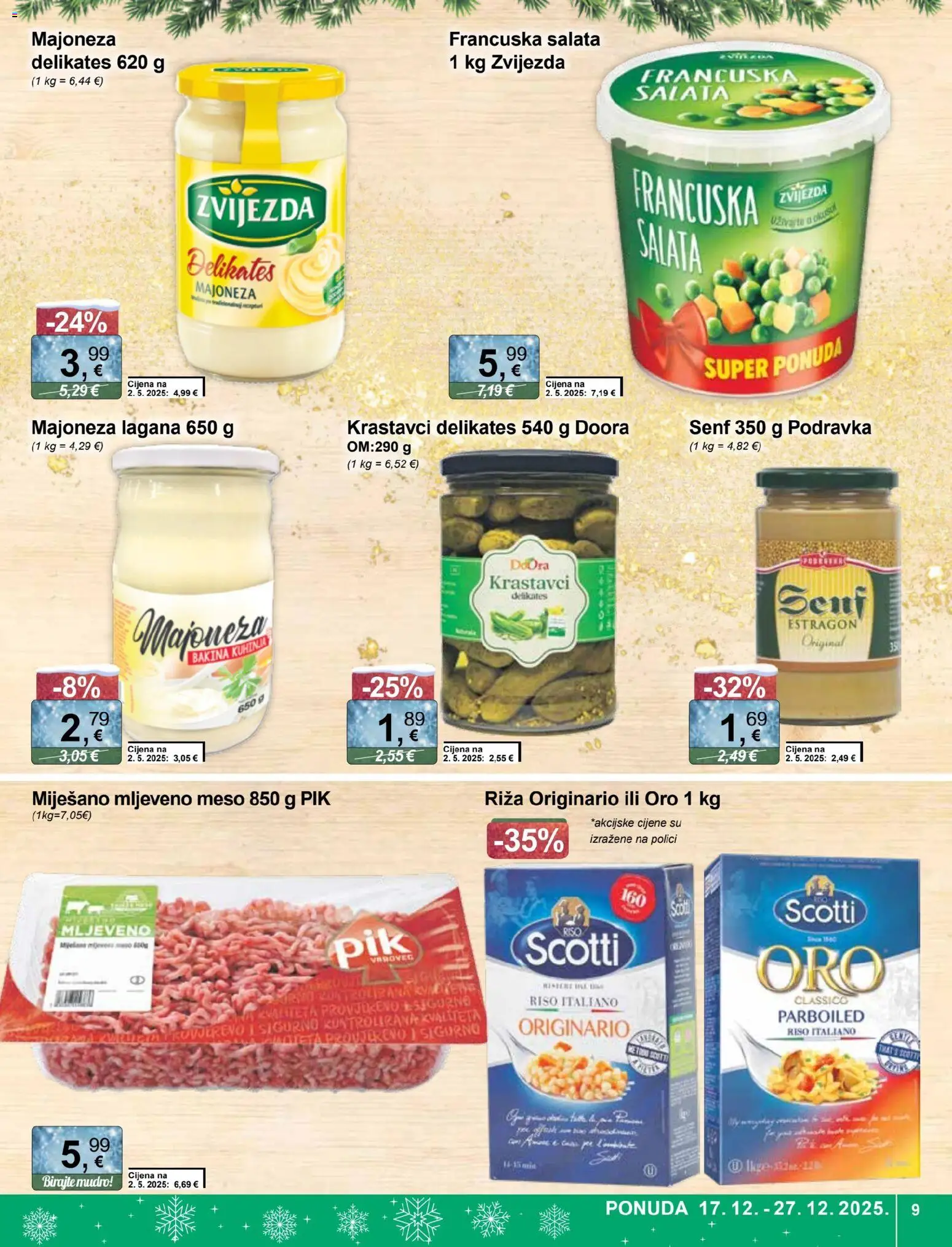 KTC katalog | vrijedi od 17.12.2025 | Stranica: 9 | Proizvodi: Podravka, Mljeveno meso, Salata, Senf