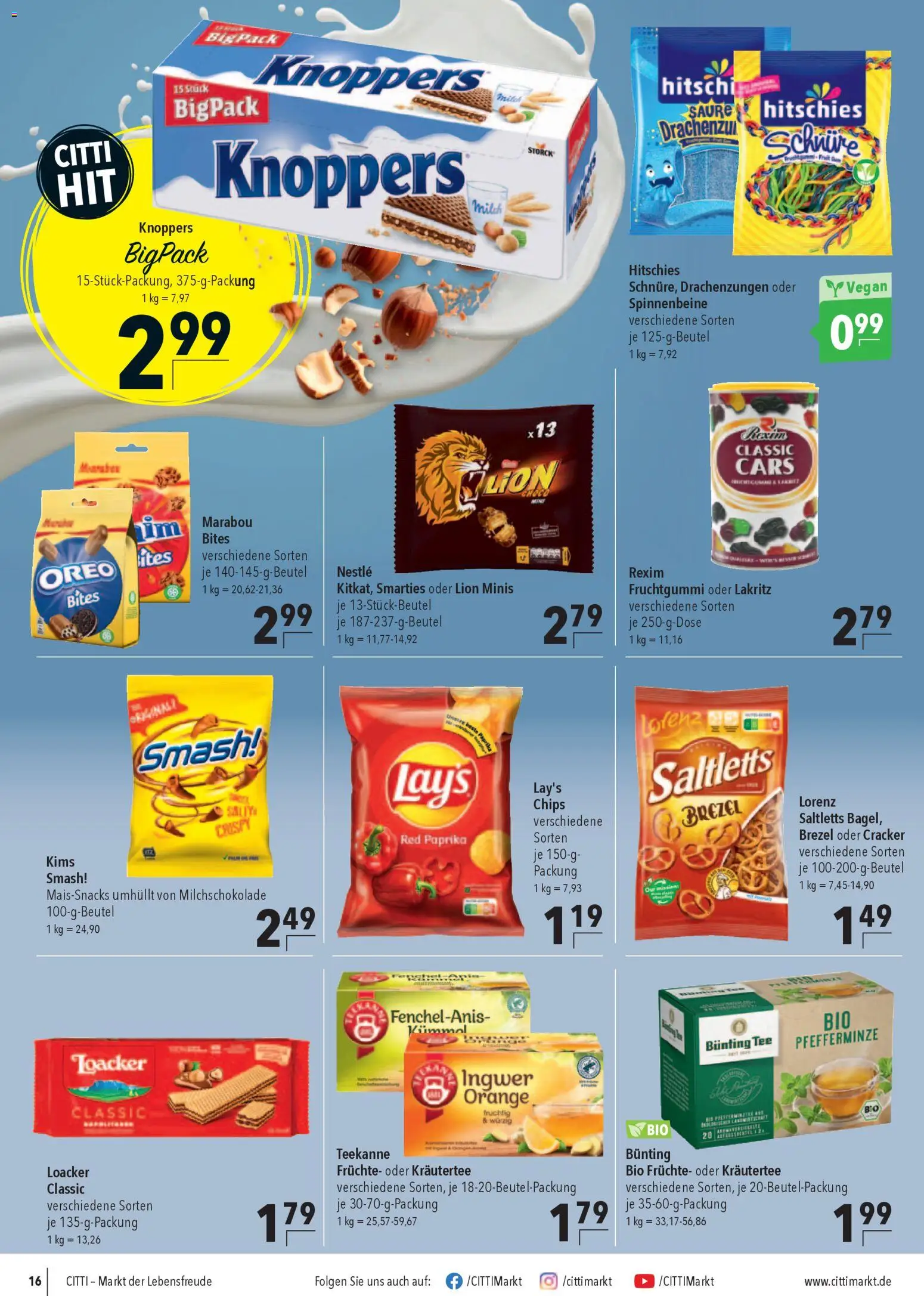 CITTI Markt Prospekt 	 – gültig ab 25.02.2026 | Seite: 16 | Produkte: Paprika, Teekanne, Tee, Chips