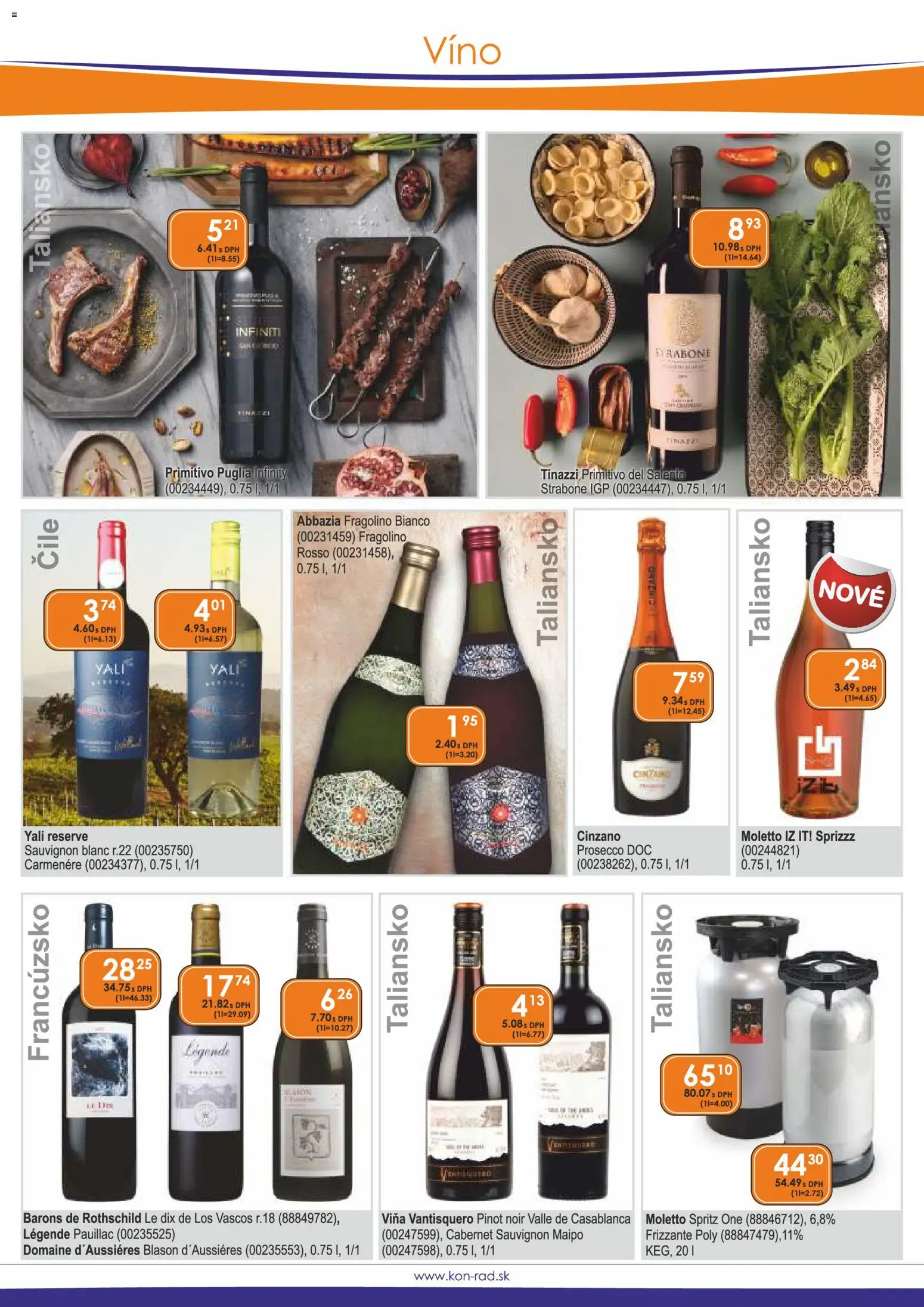 Nové KON - RAD akcie – leták je platný od 01.05.2026 | Strana: 17 | Produkty: Víno, Prosecco