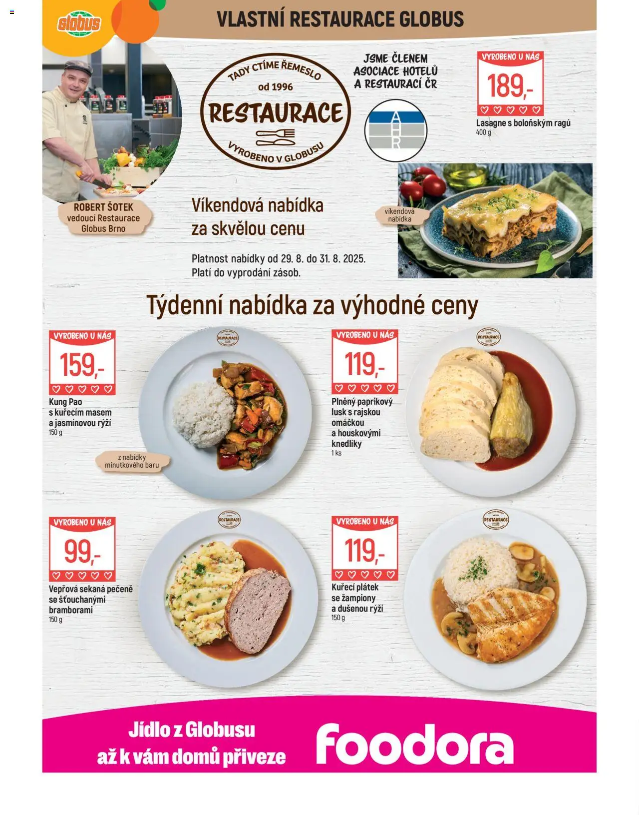 Globus leták - Brno od 27.08.2025 | Strana: 7 | Produkty: Žampiony, Globus, Kung pao, Rýži