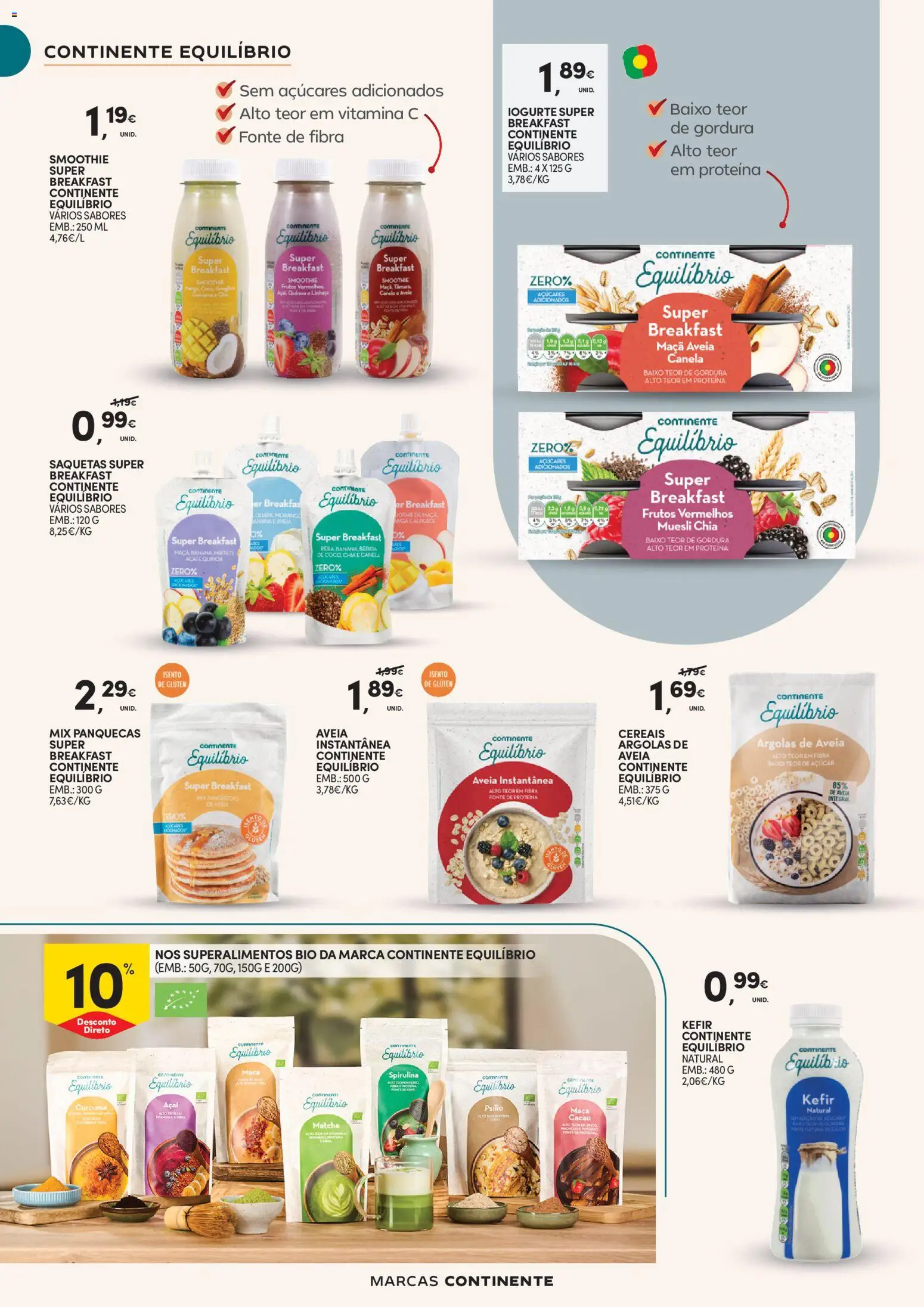 Continente - Marcas  │ válido de 07.04.2026 | Página: 8 | Produtos: Aveia, Banana, Maça, Açúcar