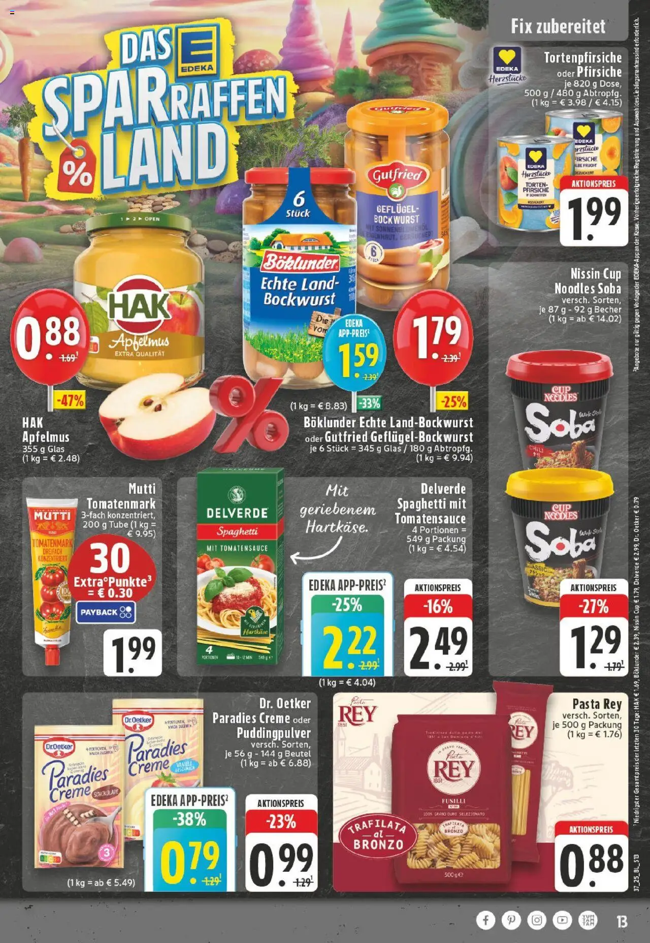 Edeka prospekt Leopoldshöhe-Asemissen	 – gültig ab 07.09.2025 | Seite: 13 | Produkte: Bockwurst, Sonnenblumenol, Creme, Chili