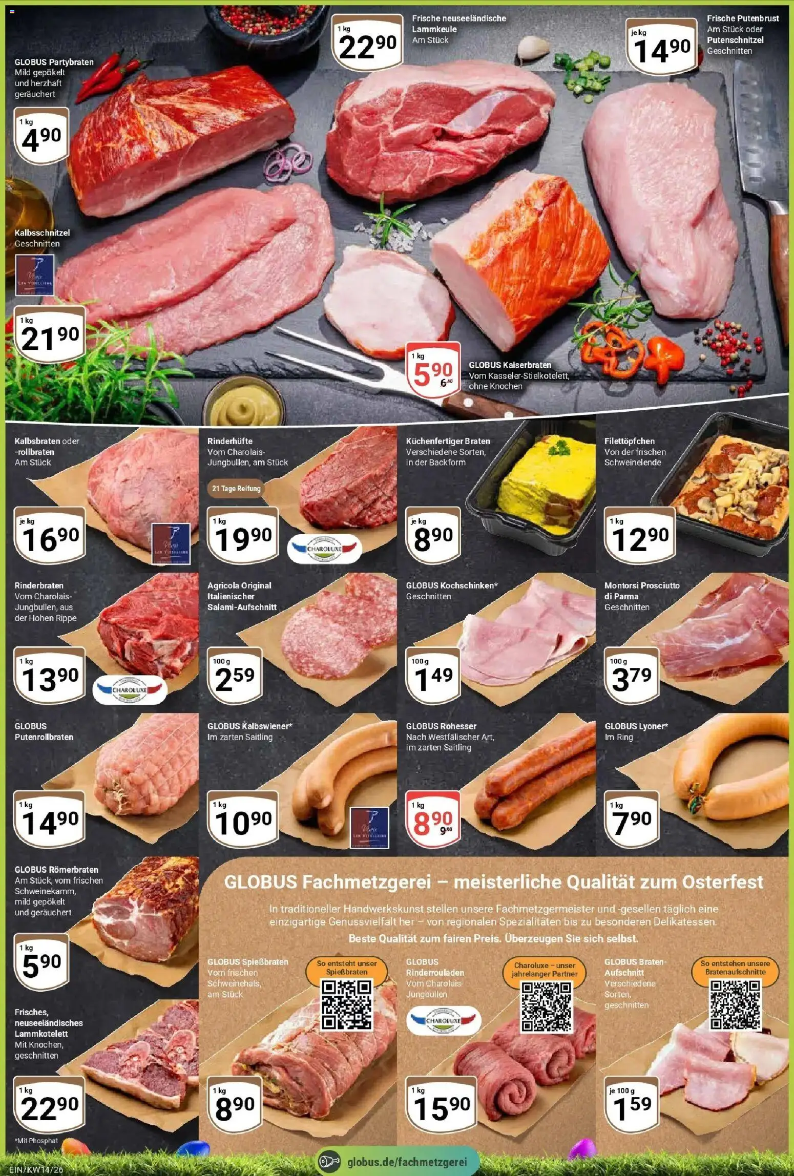 Globus prospekt Homburg-Einöd	 – gültig ab 30.03.2026 | Seite: 2 | Produkte: Rinderrouladen, Rinderbraten, Lammkeule, Putenschnitzel