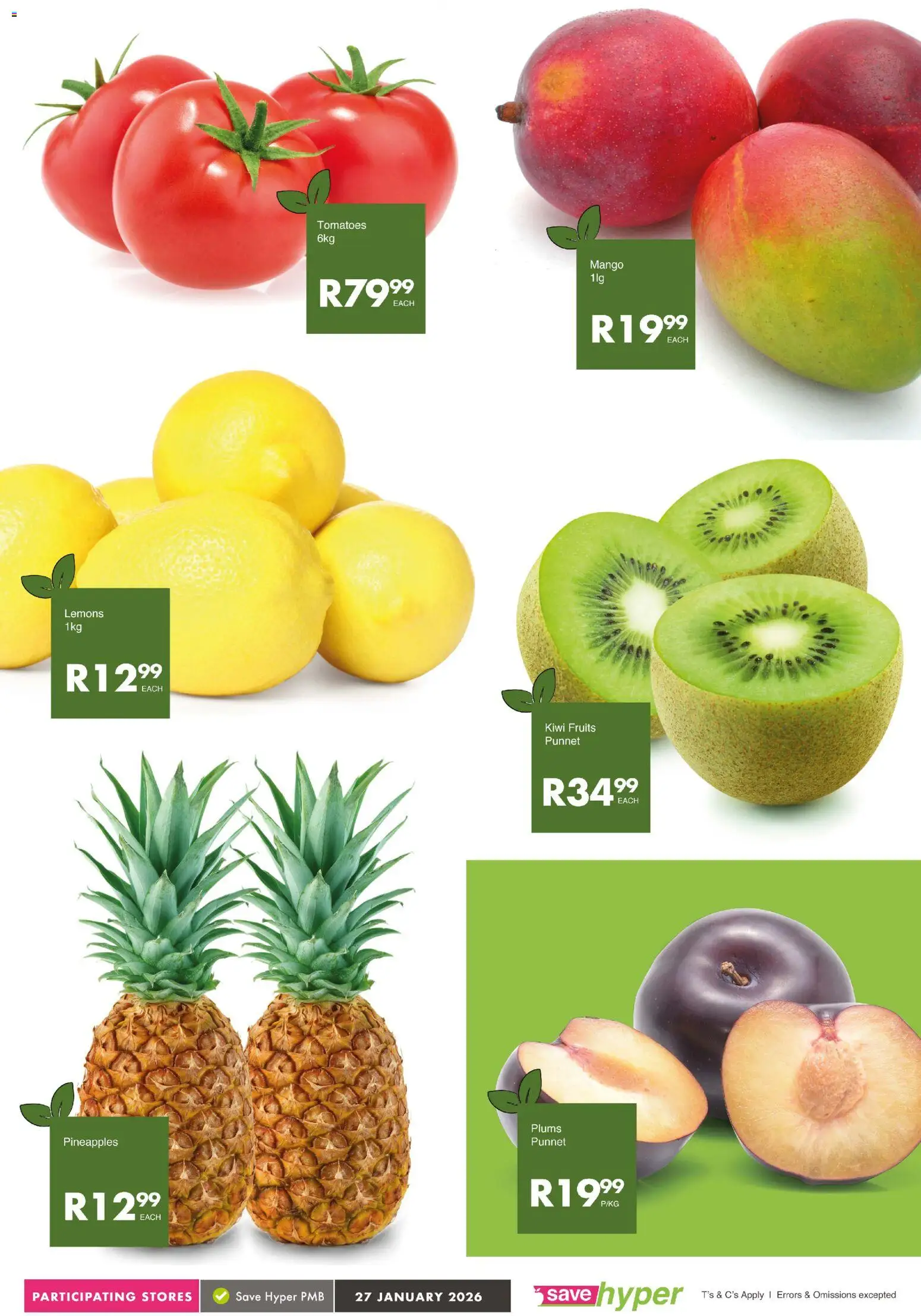 New Save catalogue – valid from 27.01.2026 | Page: 6 | Products: Tomatoes, Kiwi, Mango