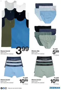 Zeeman folder - Voorbeeld van een folder van Zeeman, geldig van 13.12.2025 | Pagina: 11 | Producten: Slip, Hemd