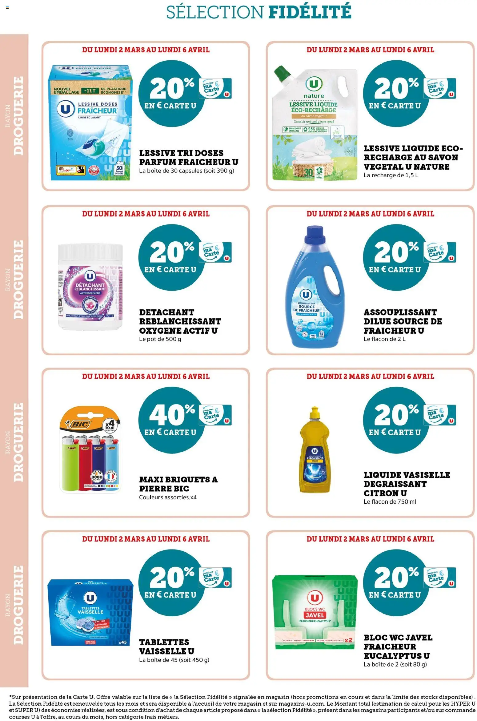 {H1} | Page: 8 | Produits: Citron, Lessive Liquide, Détachant, bloc WC