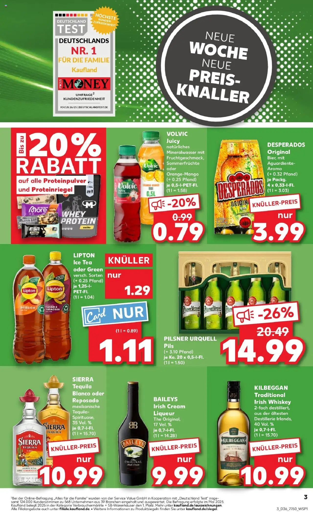 Kaufland prospekt Ingelheim Am Rhein	 – gültig ab 07.09.2025 | Seite: 3 | Produkte: Mineralwasser, Pilsner urquell, Pfirsich, Whiskey