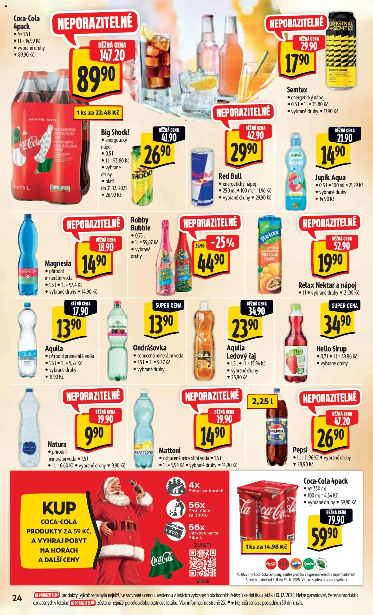 Albert leták - Hypermarket od 27.12.2025 | Strana: 33 | Produkty: Mattoni, Pepsi, Semtex, Red Bull
