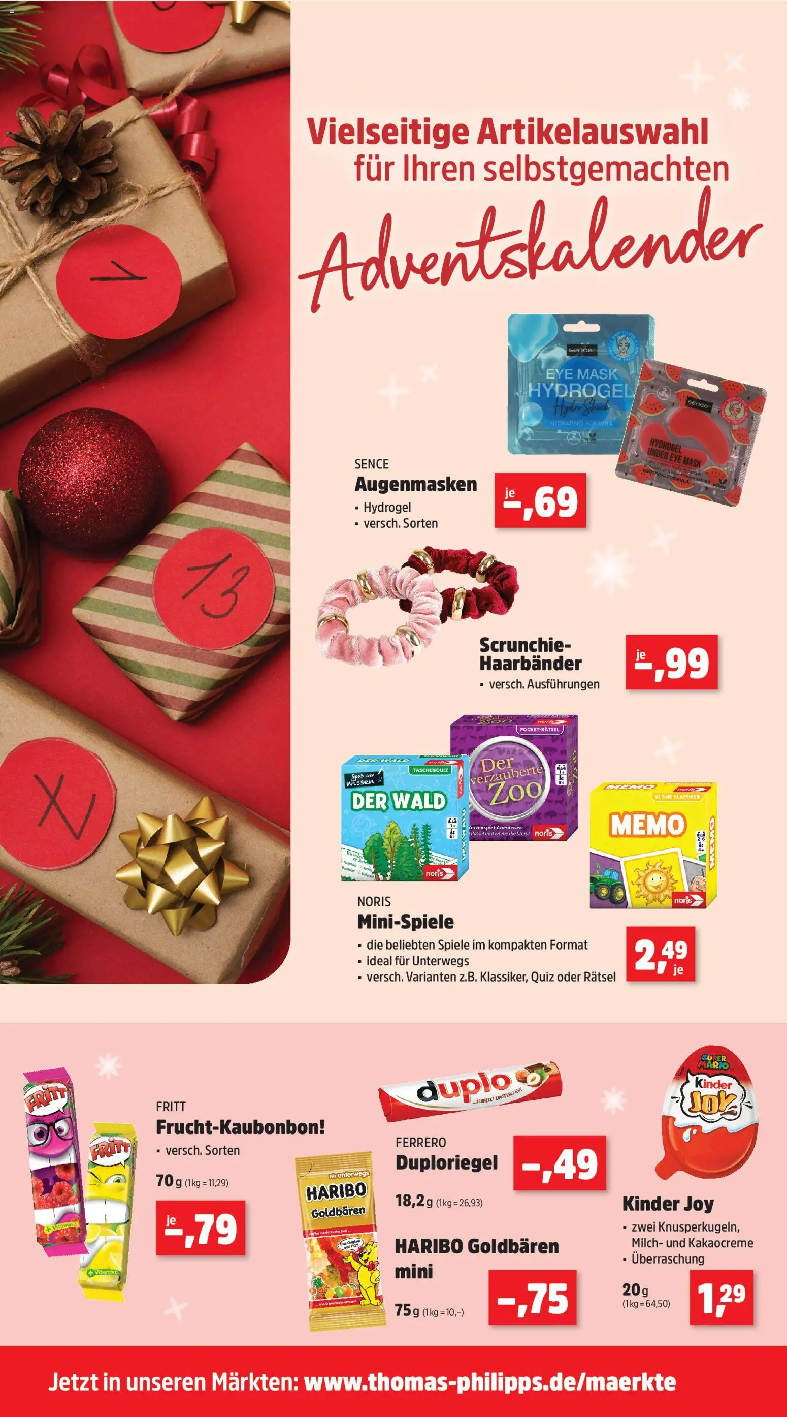 Thomas Philipps Prospekt – gültig ab 03.11.2025 | Seite: 12 | Produkte: Haribo, Milch, Kinder joy
